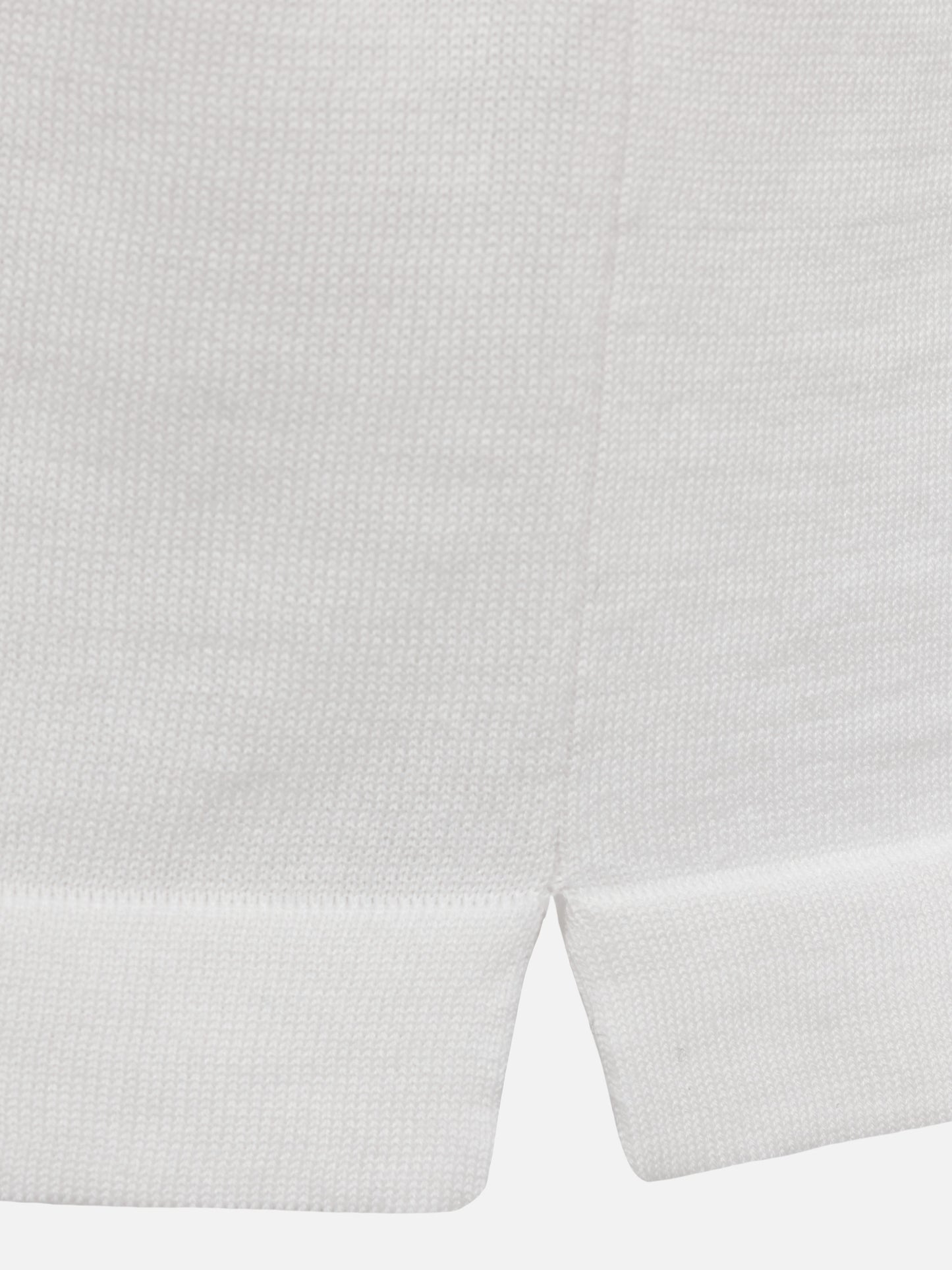 Sloan white silk cotton knitted polo shirt - MC2 Saint Barth