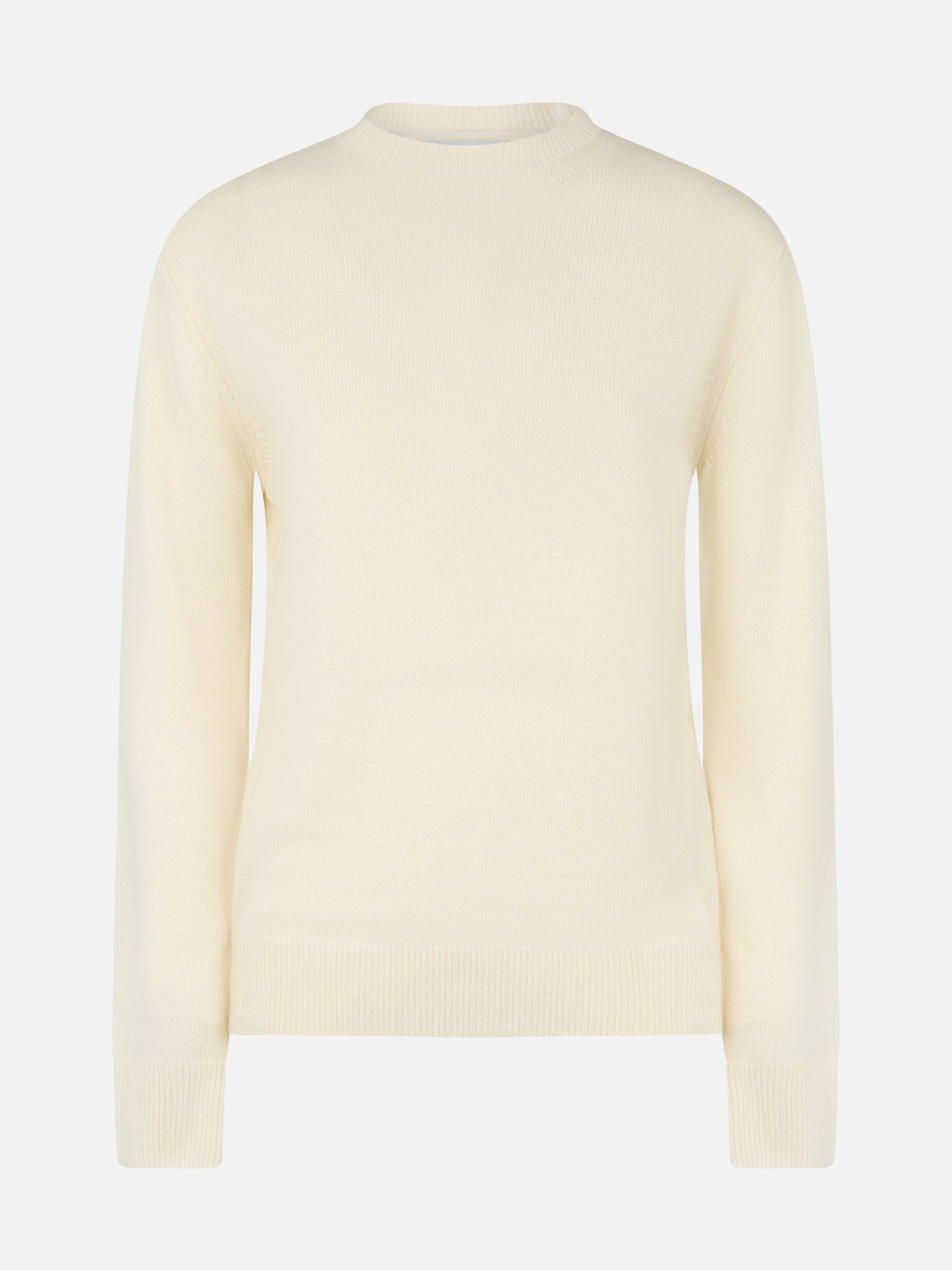 Woman white crewneck cashmere blend sweater Sorbonne - MC2 Saint Barth