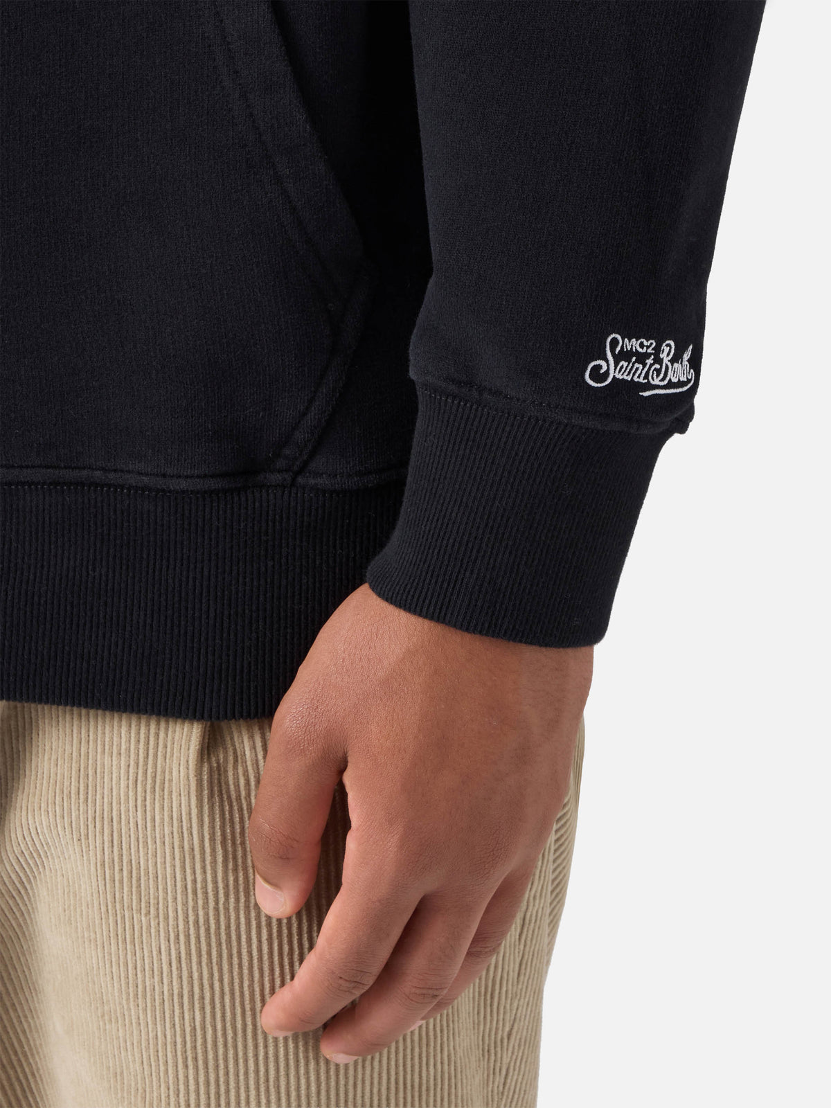 Sweat à capuche Tribeca en coton noir avec imprimé Nepentha | NEPENTHA SPECIAL EDITION