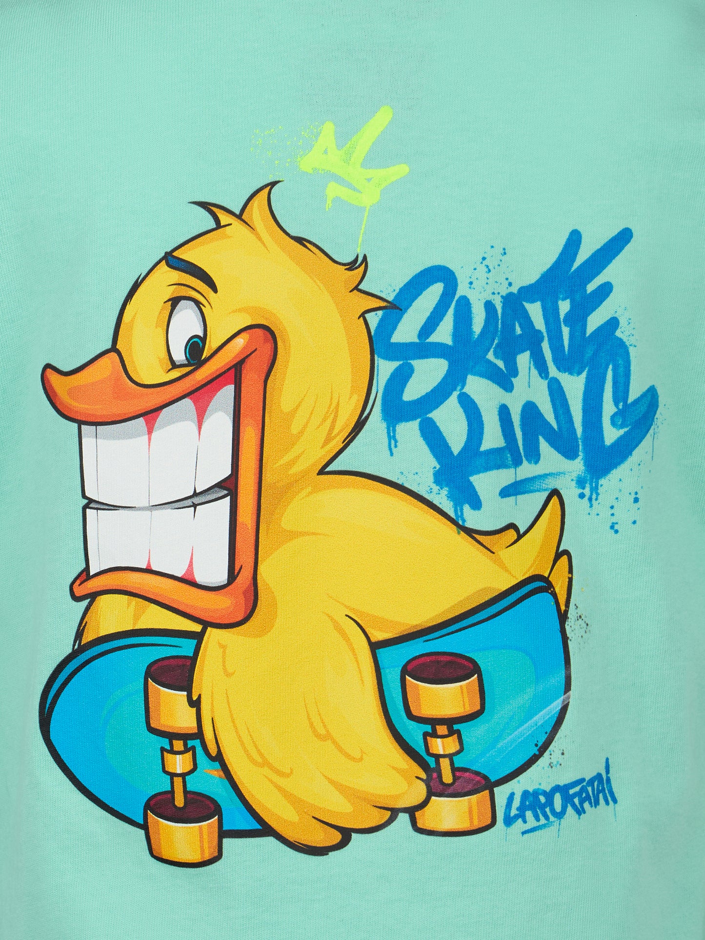 Boy cotton t-shirt with cryptopuppets ducky print | CRYPTOPUPPETS SPECIAL EDITION - MC2 Saint Barth