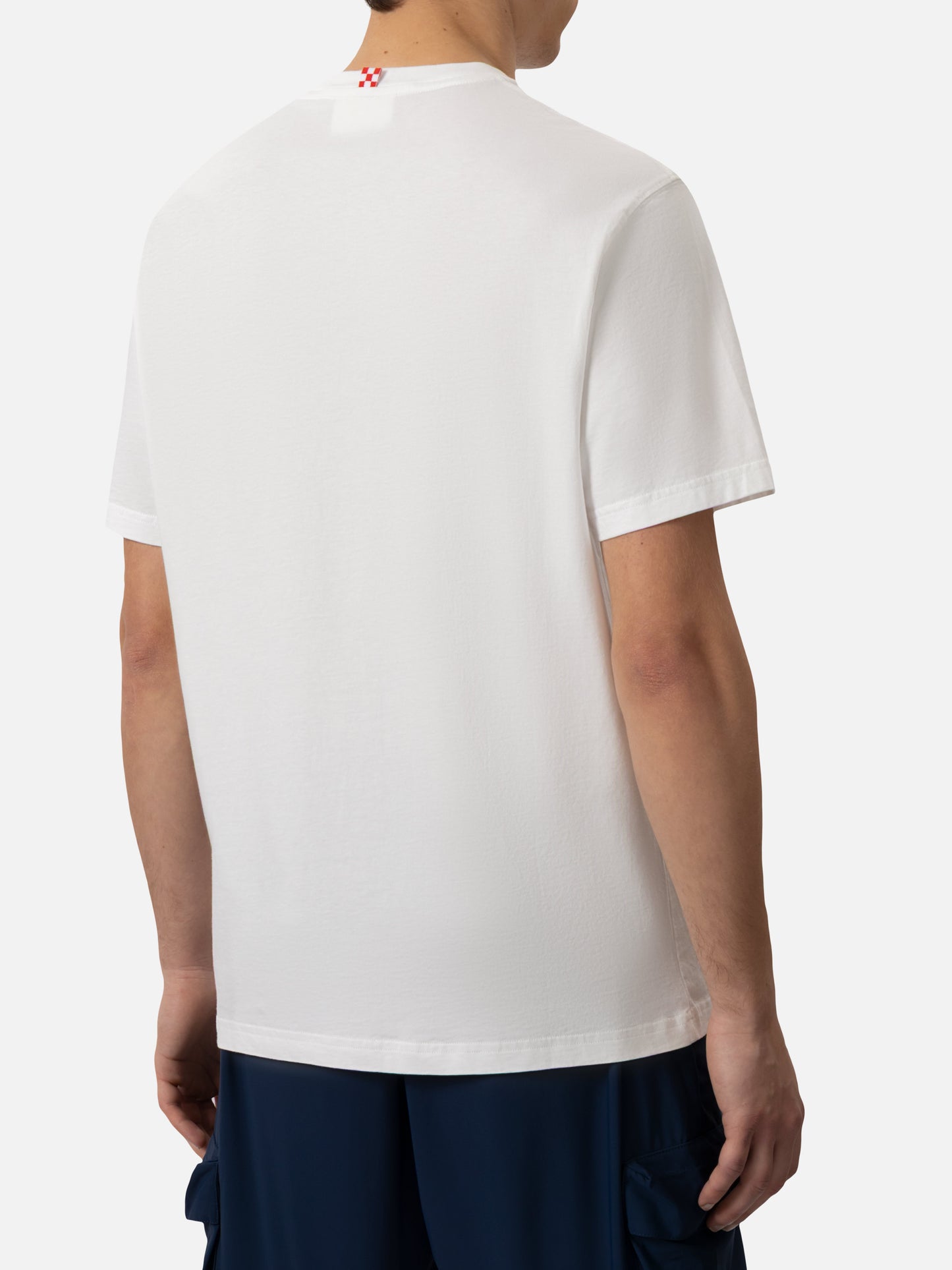 Organic cotton T-shirt with St. Barth Snoopy bomber embroidery | SNOOPY PEANUTS® SPECIAL EDITION - MC2 Saint Barth