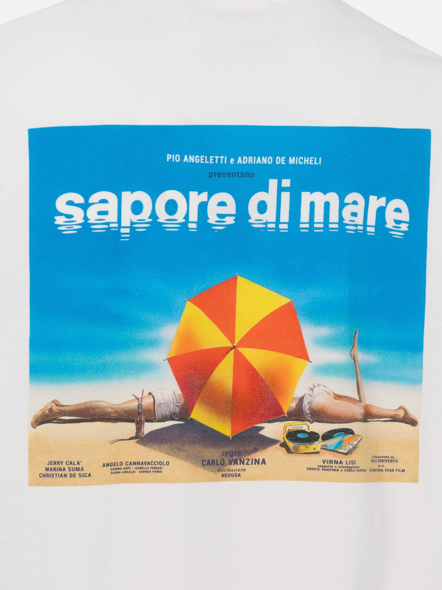 Cotton T-shirt with Sapore di Mare film logo print |SAPORE DI MARE SPECIAL EDITION - MC2 Saint Barth