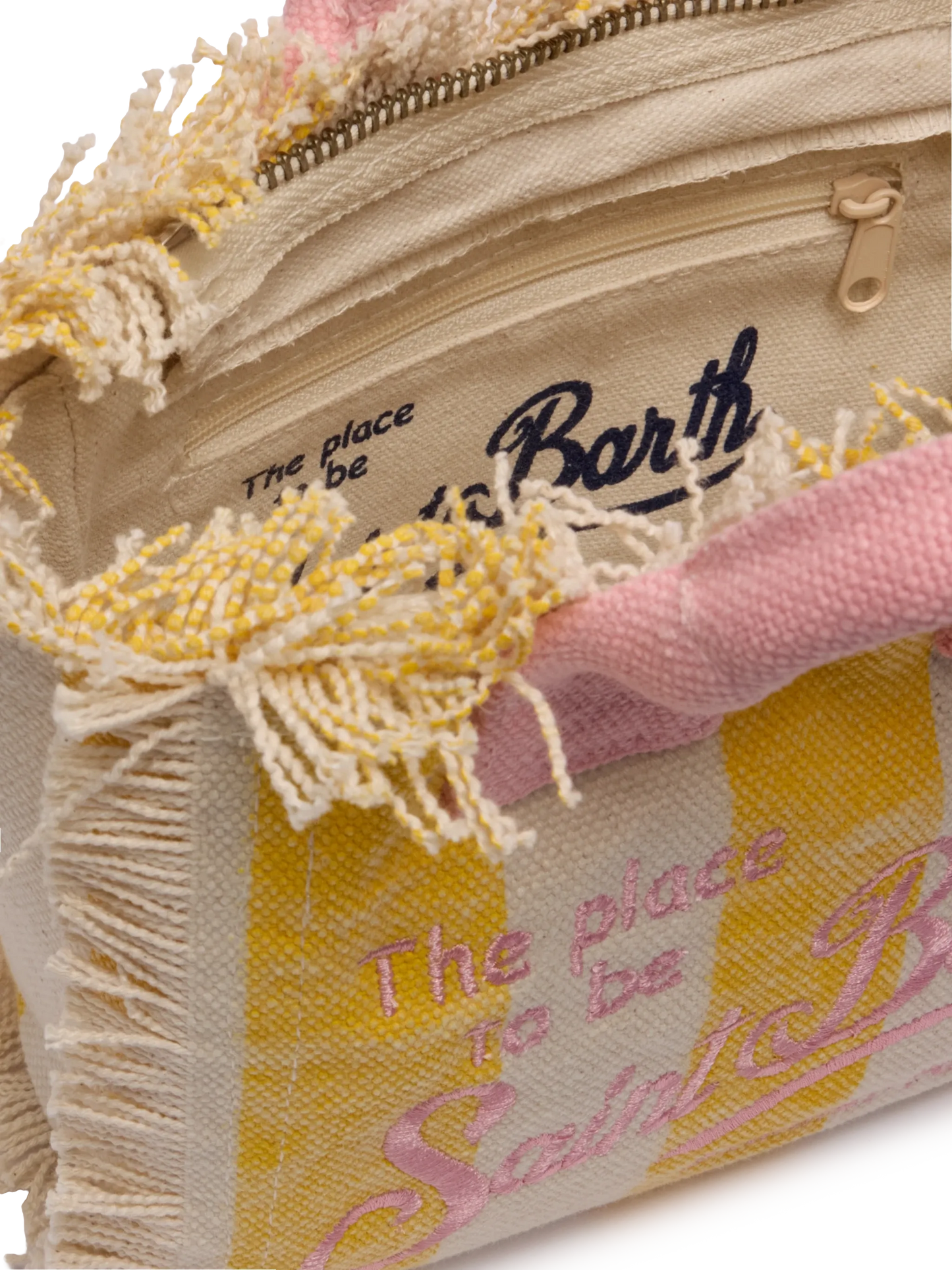 Cotton canvas Mini Vanity bag with striped print - MC2 Saint Barth