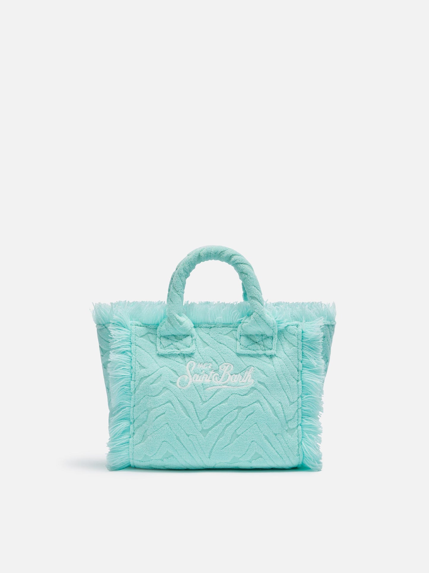 Water green zebra embossed Mini Vanity Sponge Bag - MC2 Saint Barth