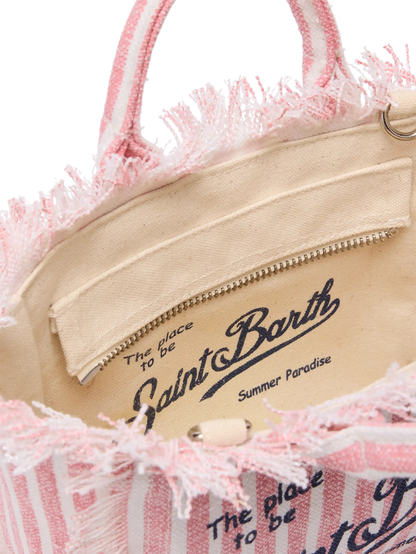 Mini Vanity Linen bag with striped print - MC2 Saint Barth