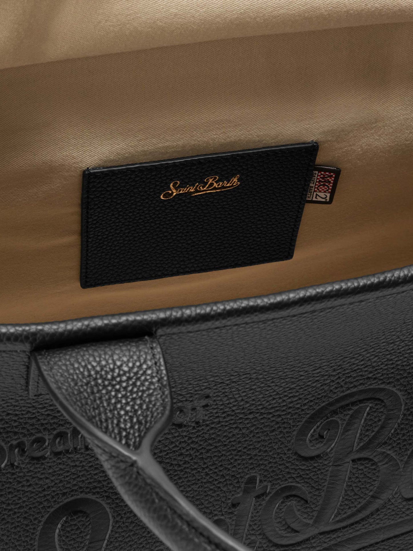 Vanity Bag Large Shoulder Bag in black hammered leather