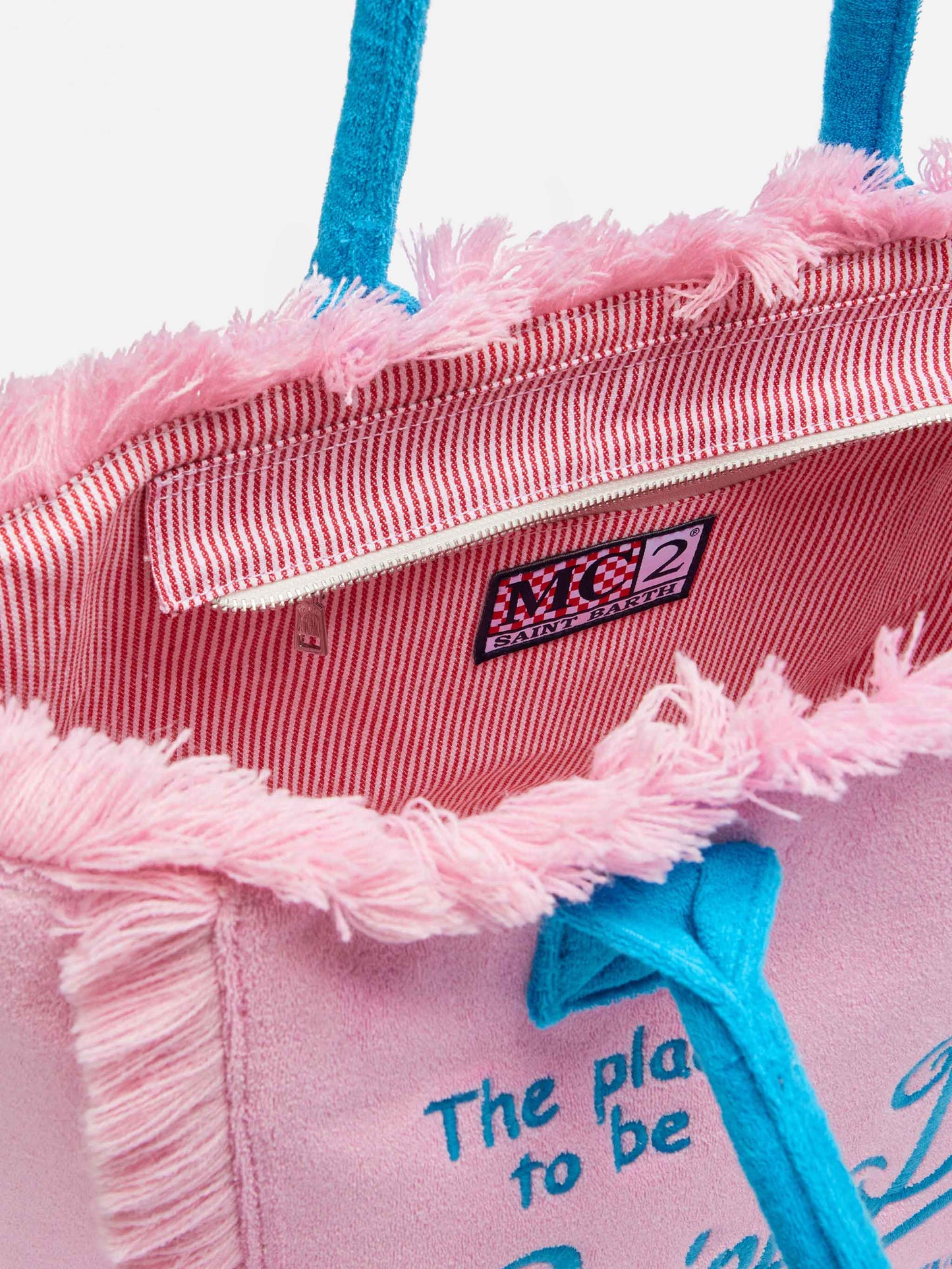 Pink terry Vanity Sponge tote bag - MC2 Saint Barth