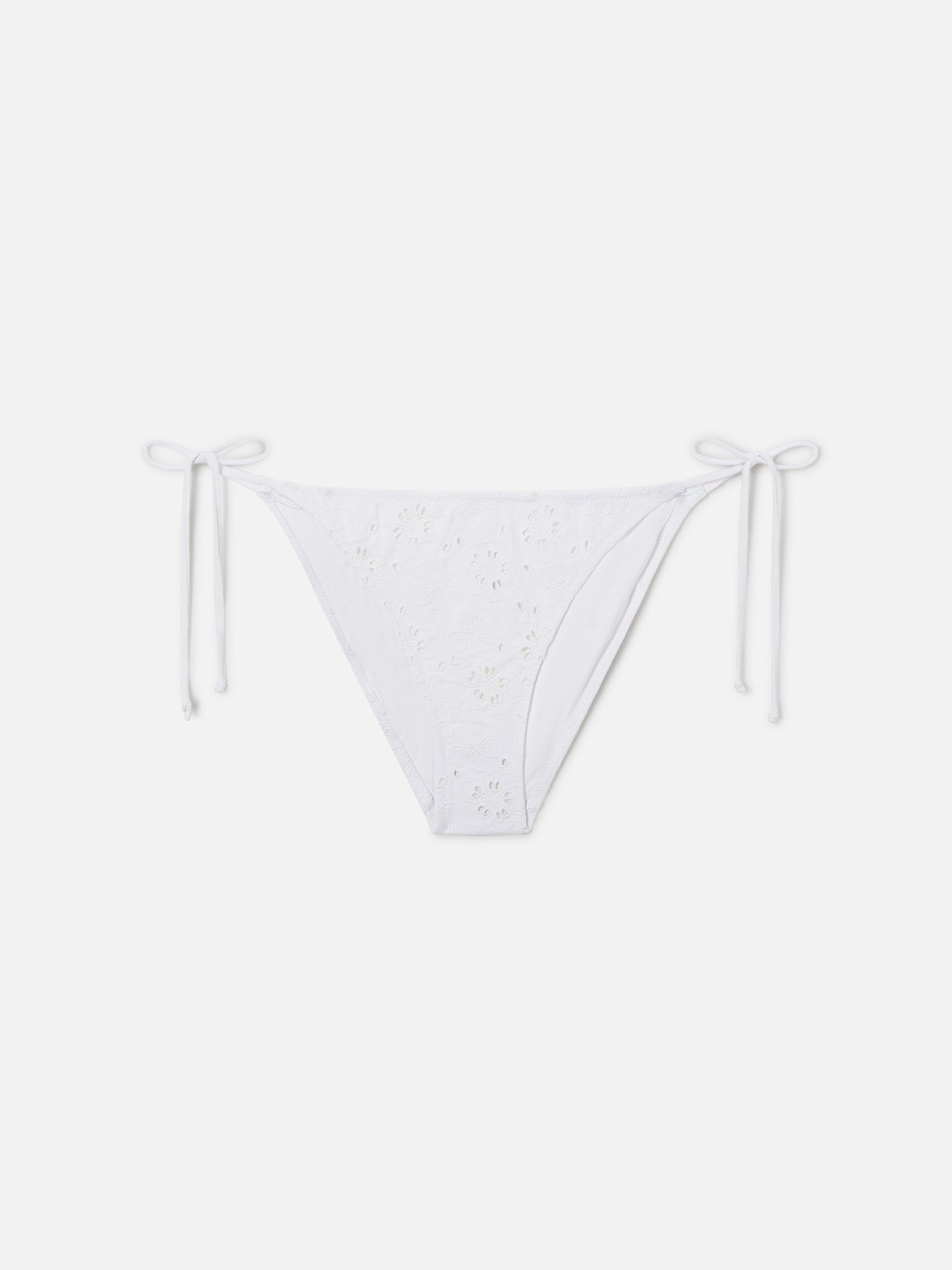 Slip mare Virgo classico in tessuto sangallo bianco