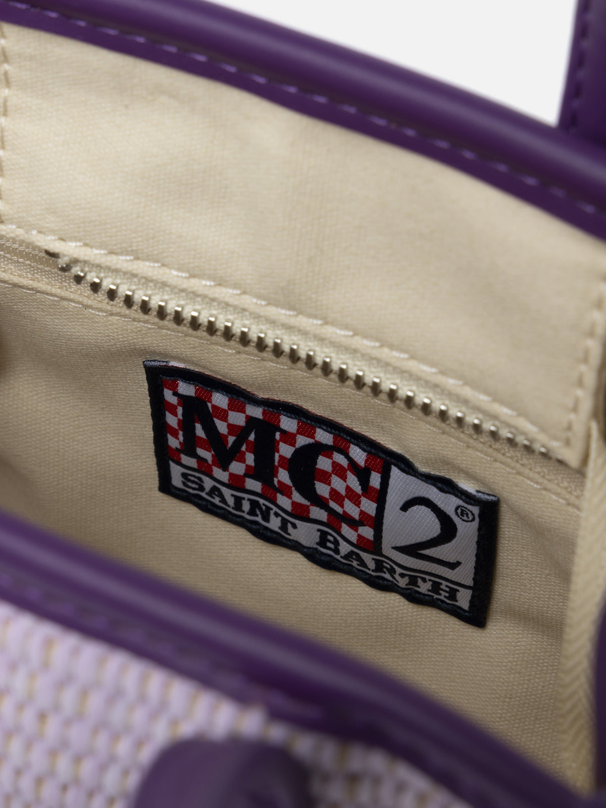 Lilac Mini Vivian Straw handbag - MC2 Saint Barth