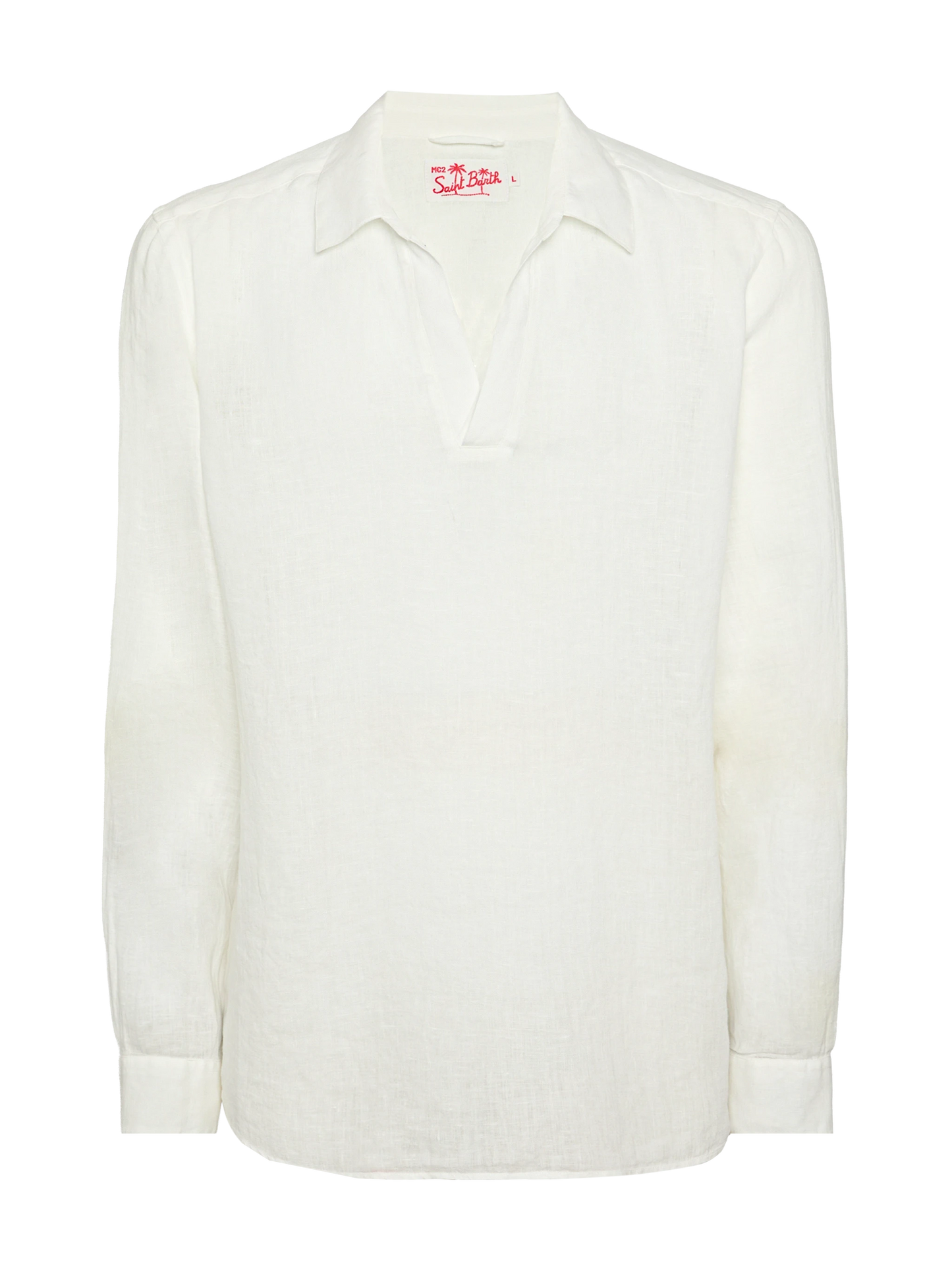 White linen polo shirt Ventotene - MC2 Saint Barth