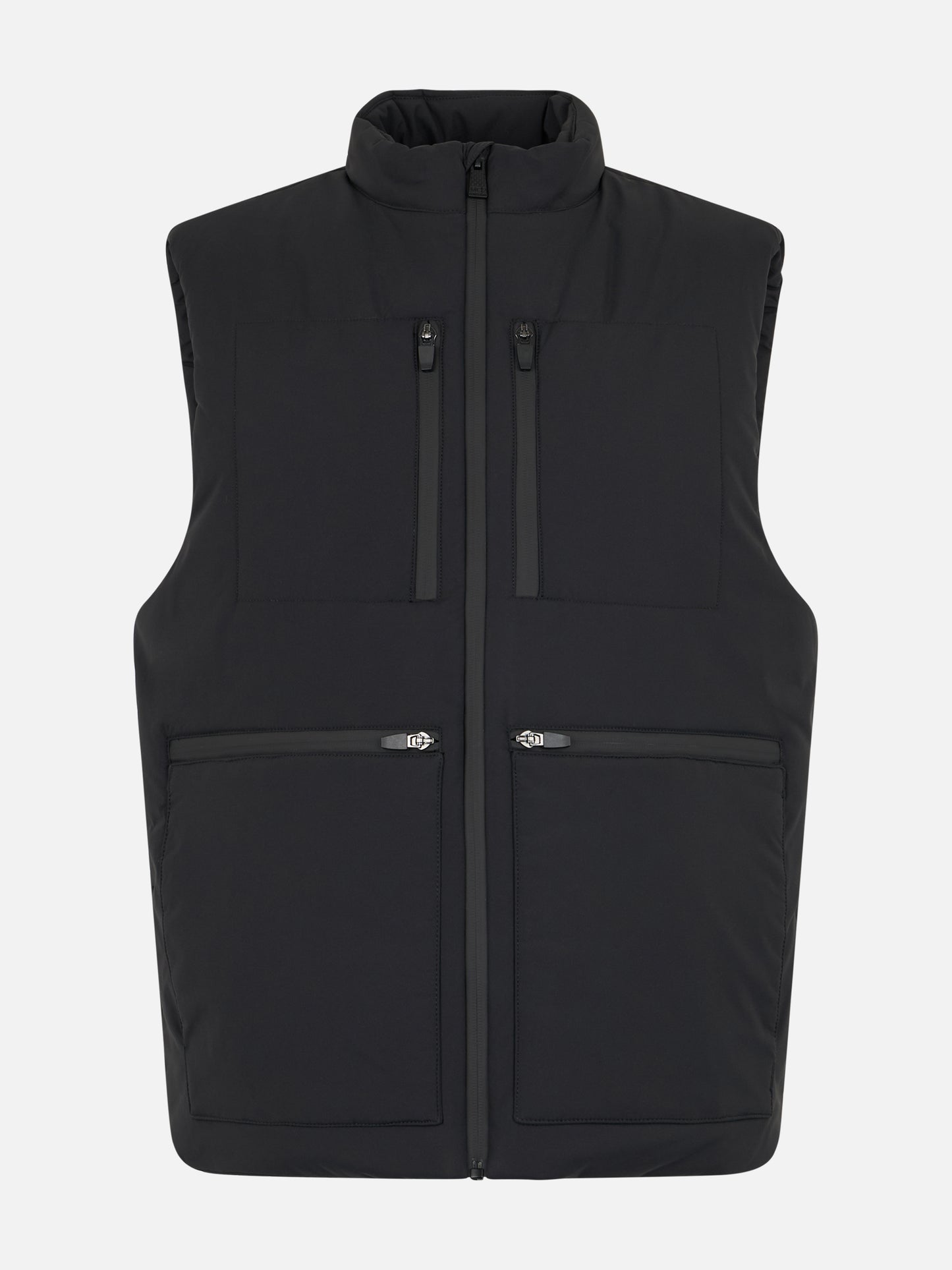 Man black stretch fabric padded vest Vonn - MC2 Saint Barth