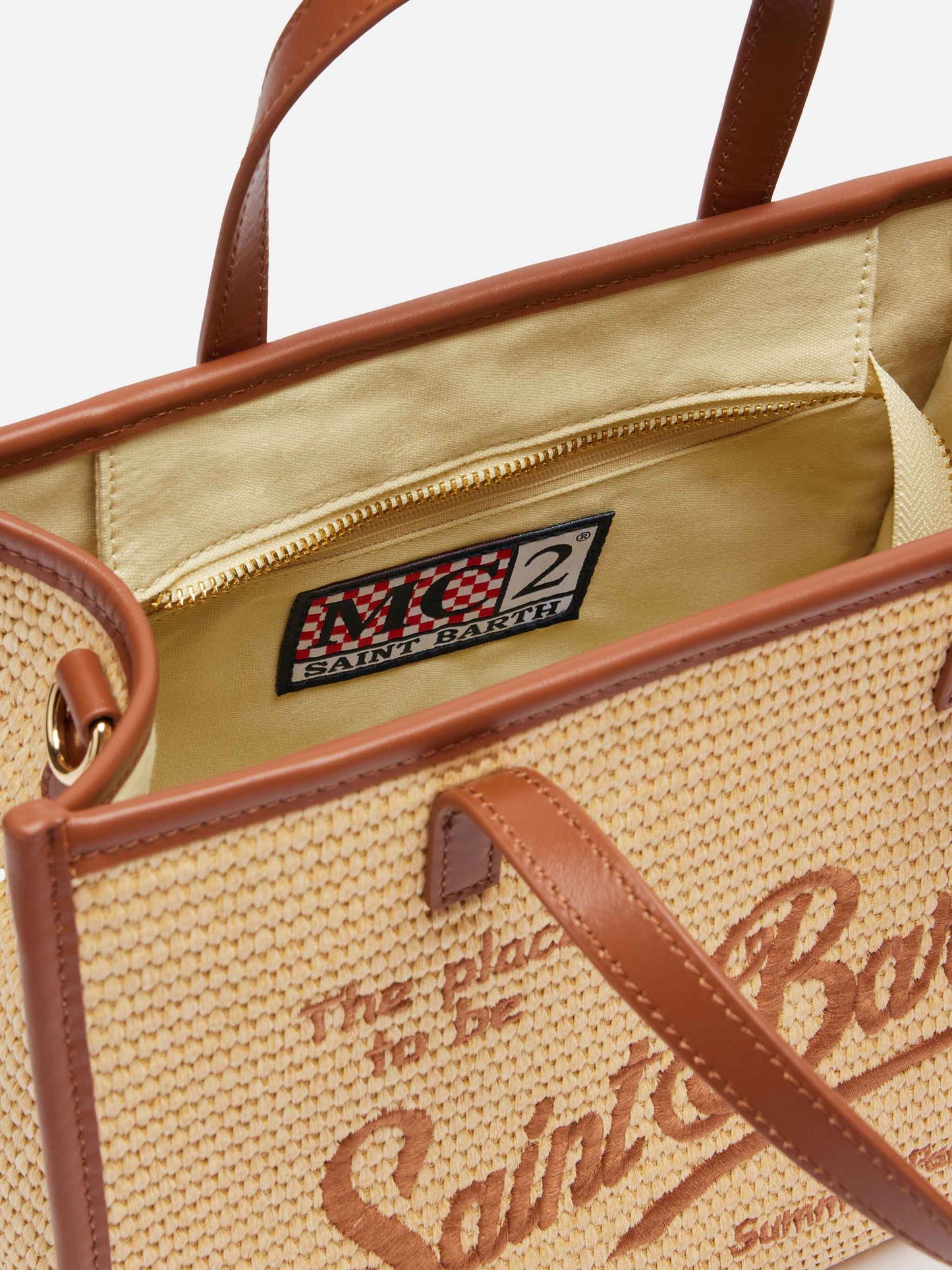 Beige Vivian Midi Straw handbag - MC2 Saint Barth