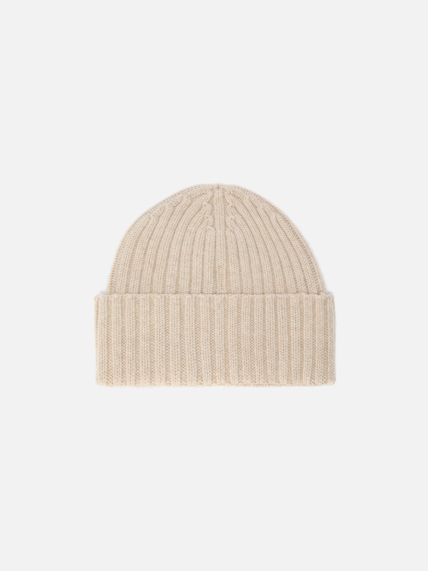Berretto Wengen in misto cashmere beige con ricamo St. Barth