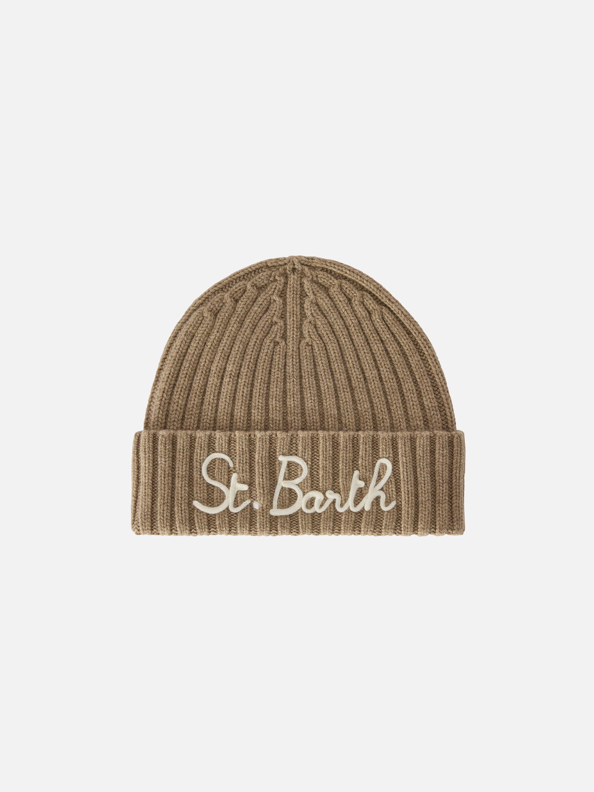 Beige Wengen beanie with St. Barth embroidery – MC2 Saint Barth