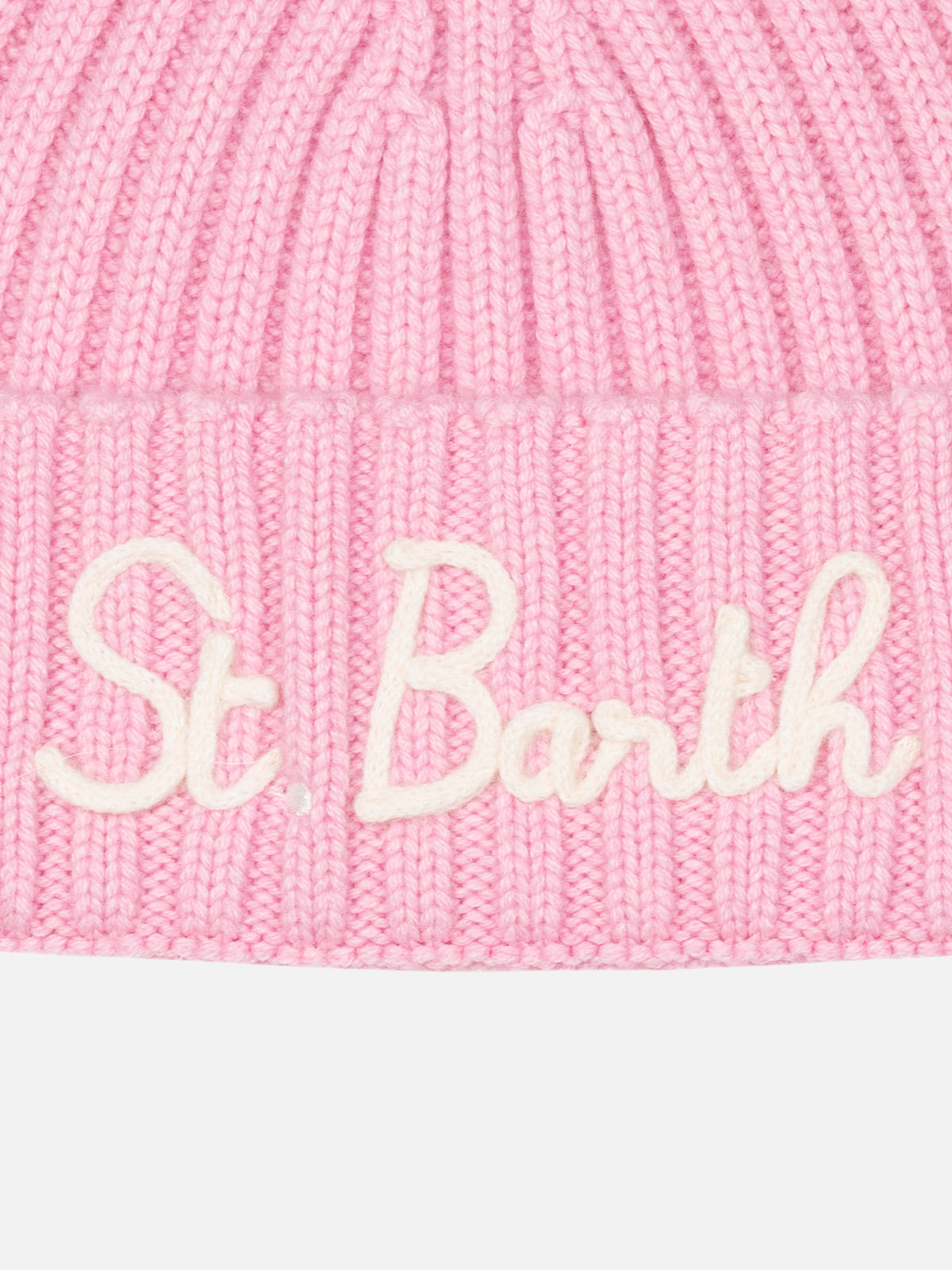 Girl pink hat Wengen with St. Barth embroidery - MC2 Saint Barth