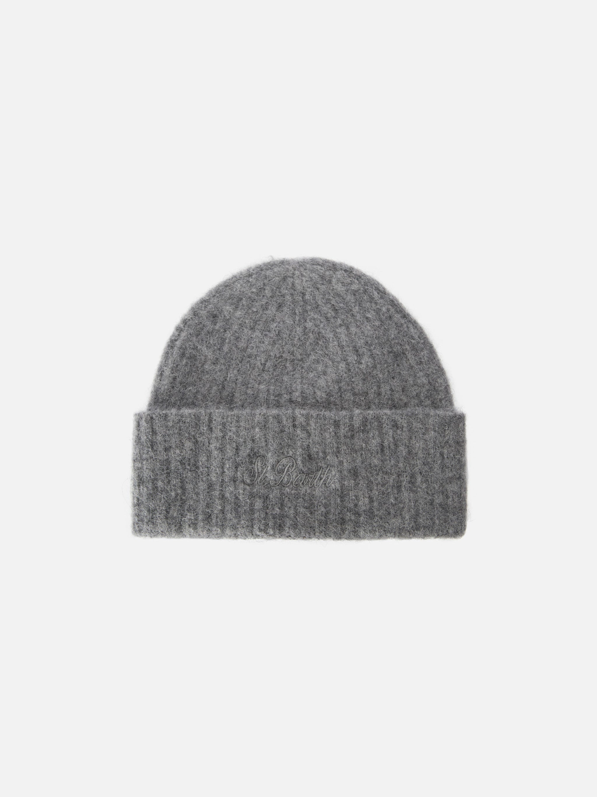 Cappello Wengen in alpaca stretch grigio mélange