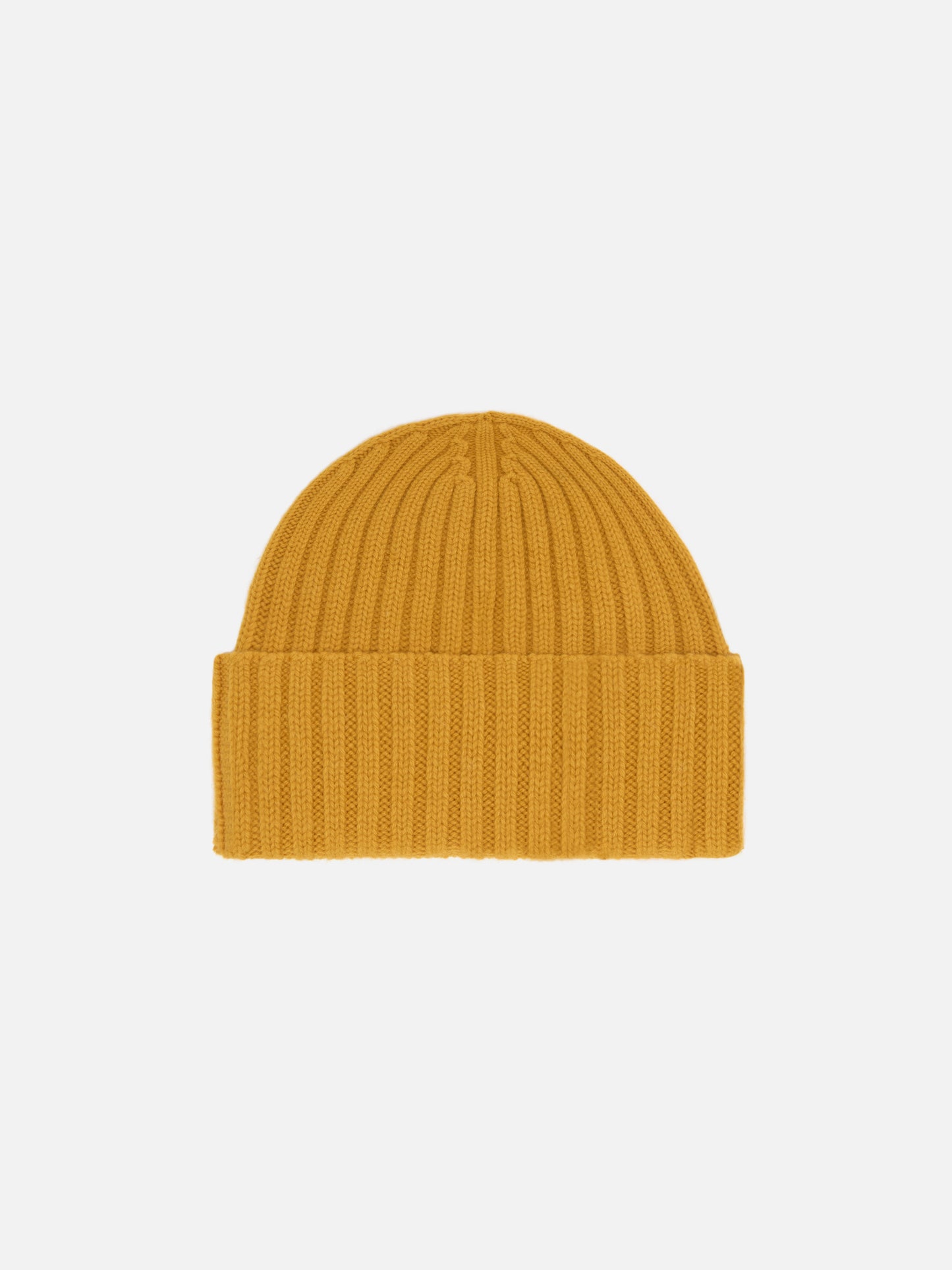 100% WOOL Wengen beanie in mustard yellow