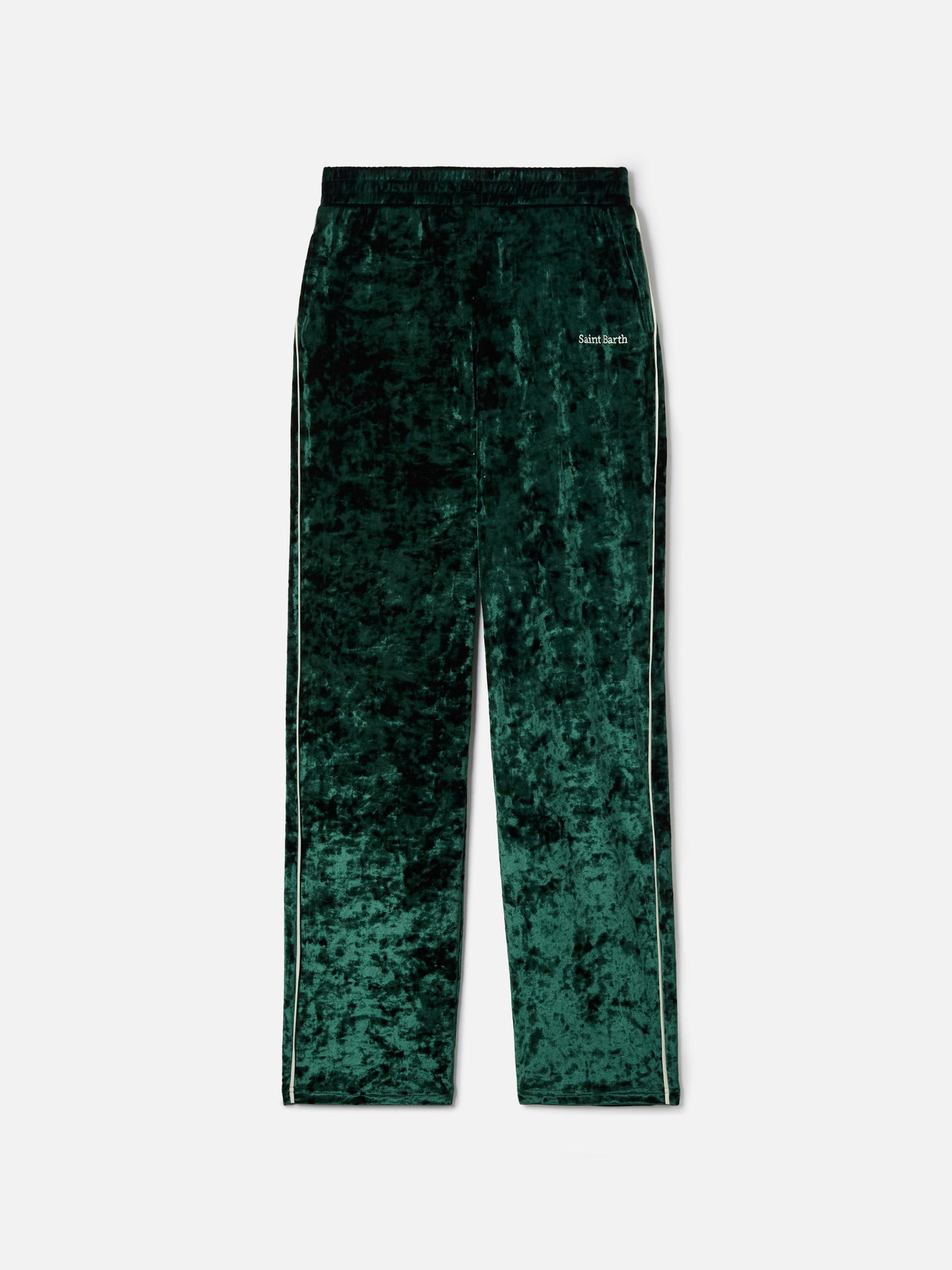 Woman green chenille jogger pants Yvonne