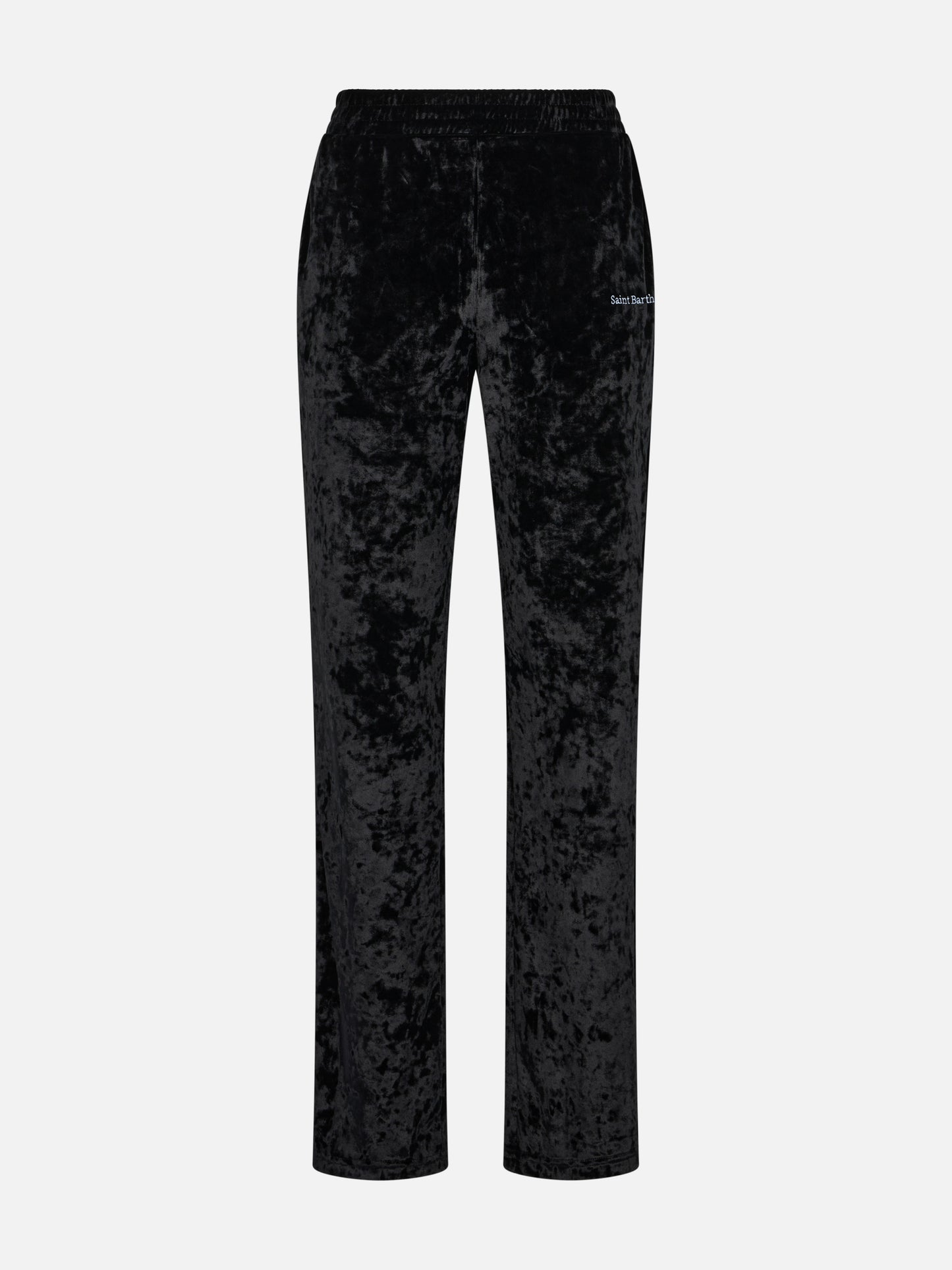 Woman black chenille jogger pants Yvonne - MC2 Saint Barth
