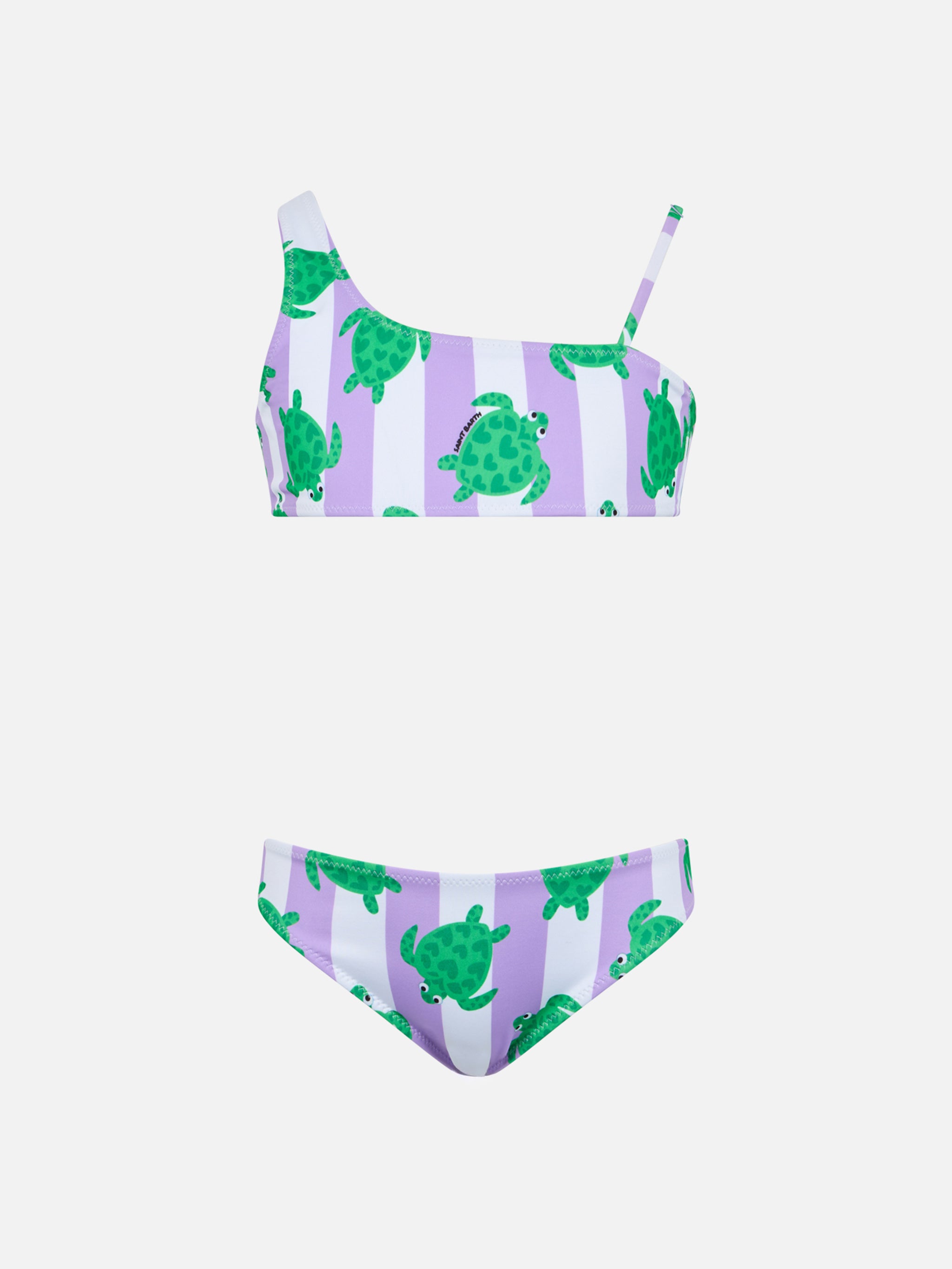 Mc2 Saint Barth Bikini Vivy Jr Celeste In Tessuto Crinkle VIVY0001/0043L Per Bambina