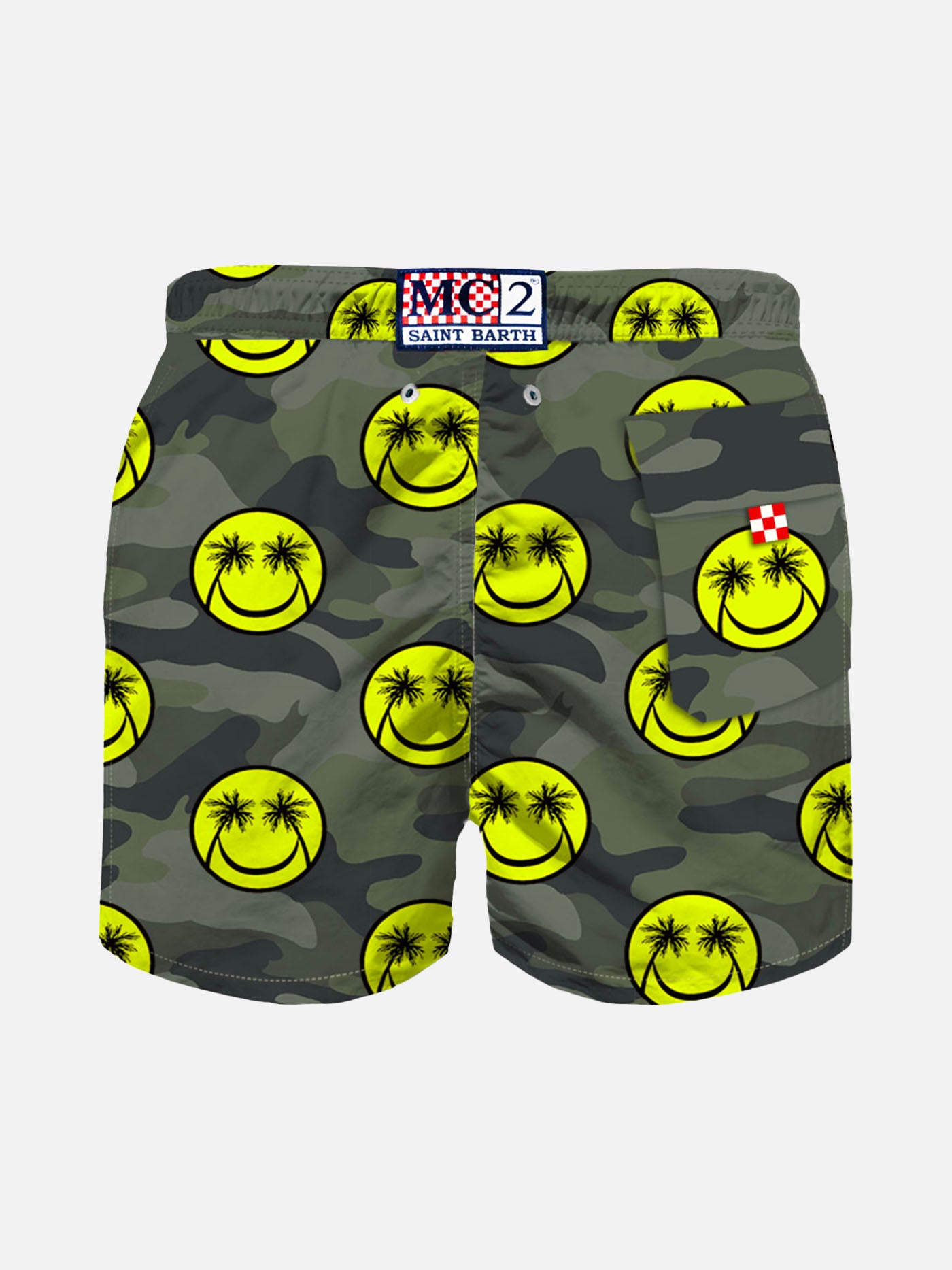 Boy swim shorts with smiley print - MC2 Saint Barth