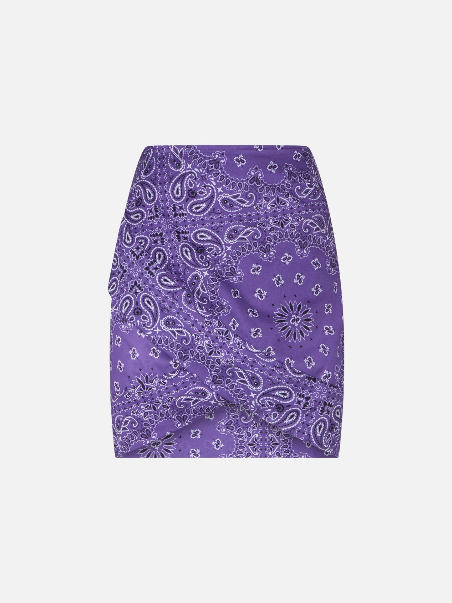 Minigonna donna in cotone con stampa bandana