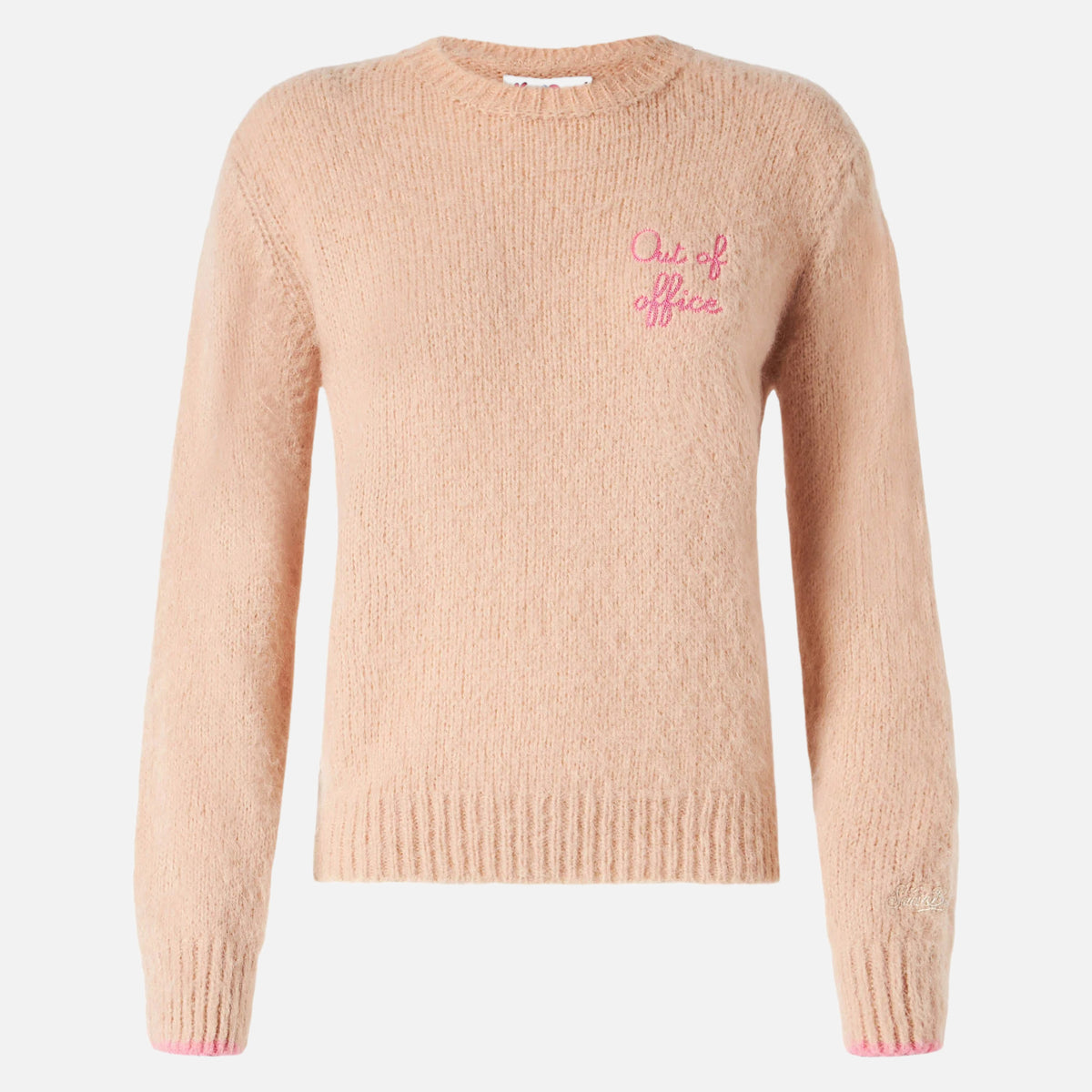 Nouveau pull Queen Soft beige avec broderie Out of office