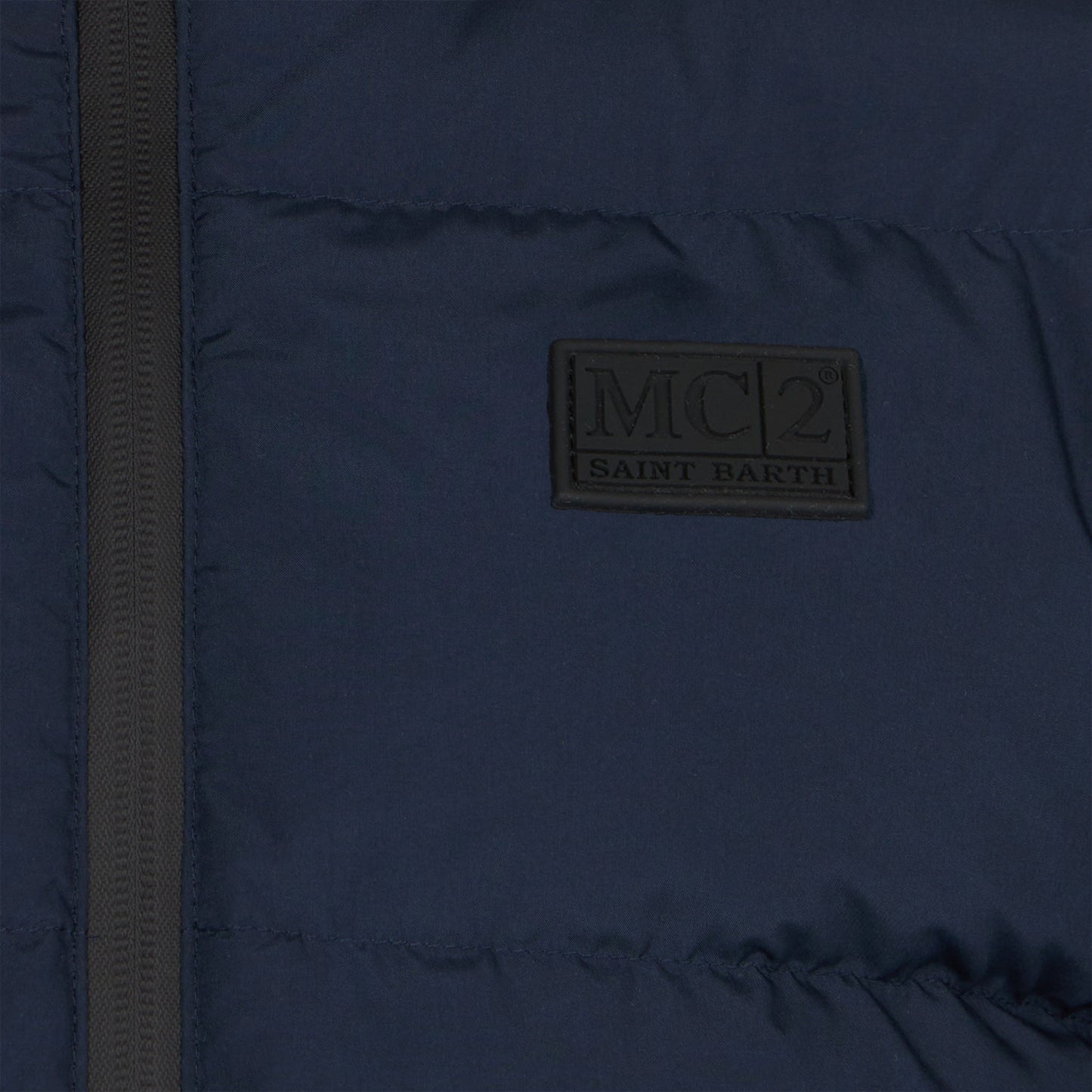 Kid hooded down padded jacket tartan lining - MC2 Saint Barth