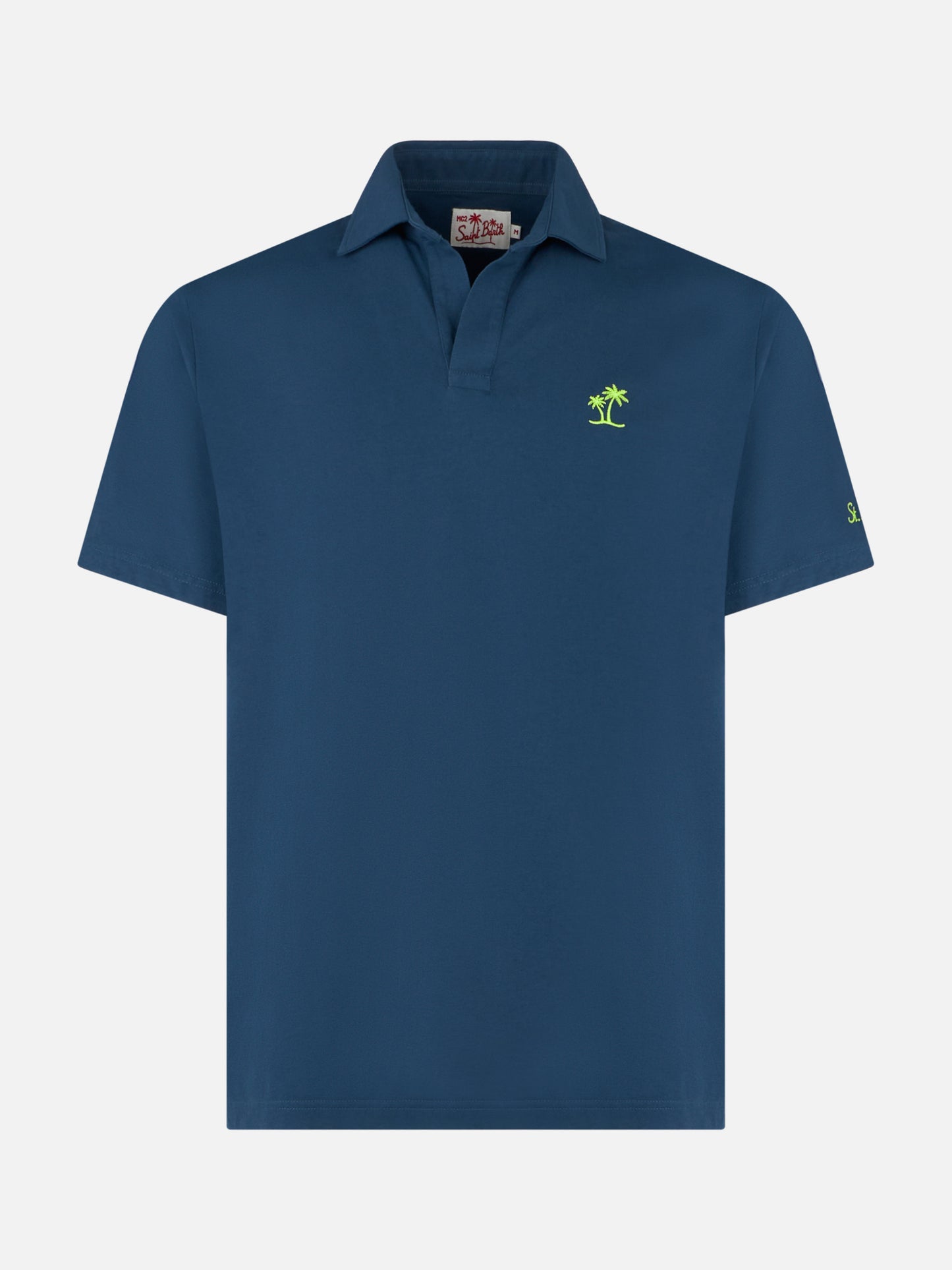 Navy bluecotton jersey man polo - MC2 Saint Barth