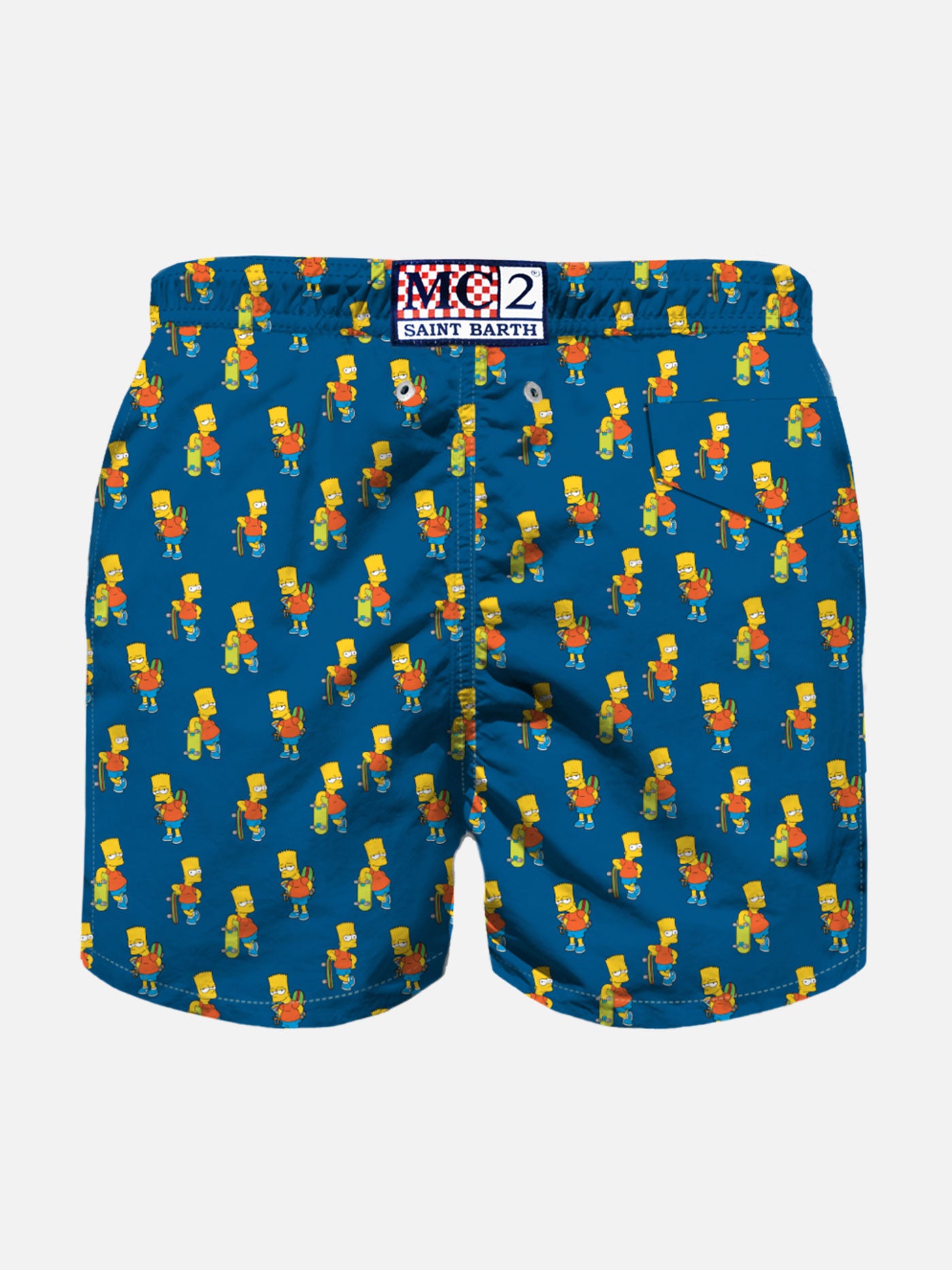 Boy light fabric swim shorts with skater Bart print | THE SIMPSONS SPECIAL EDITION - MC2 Saint Barth