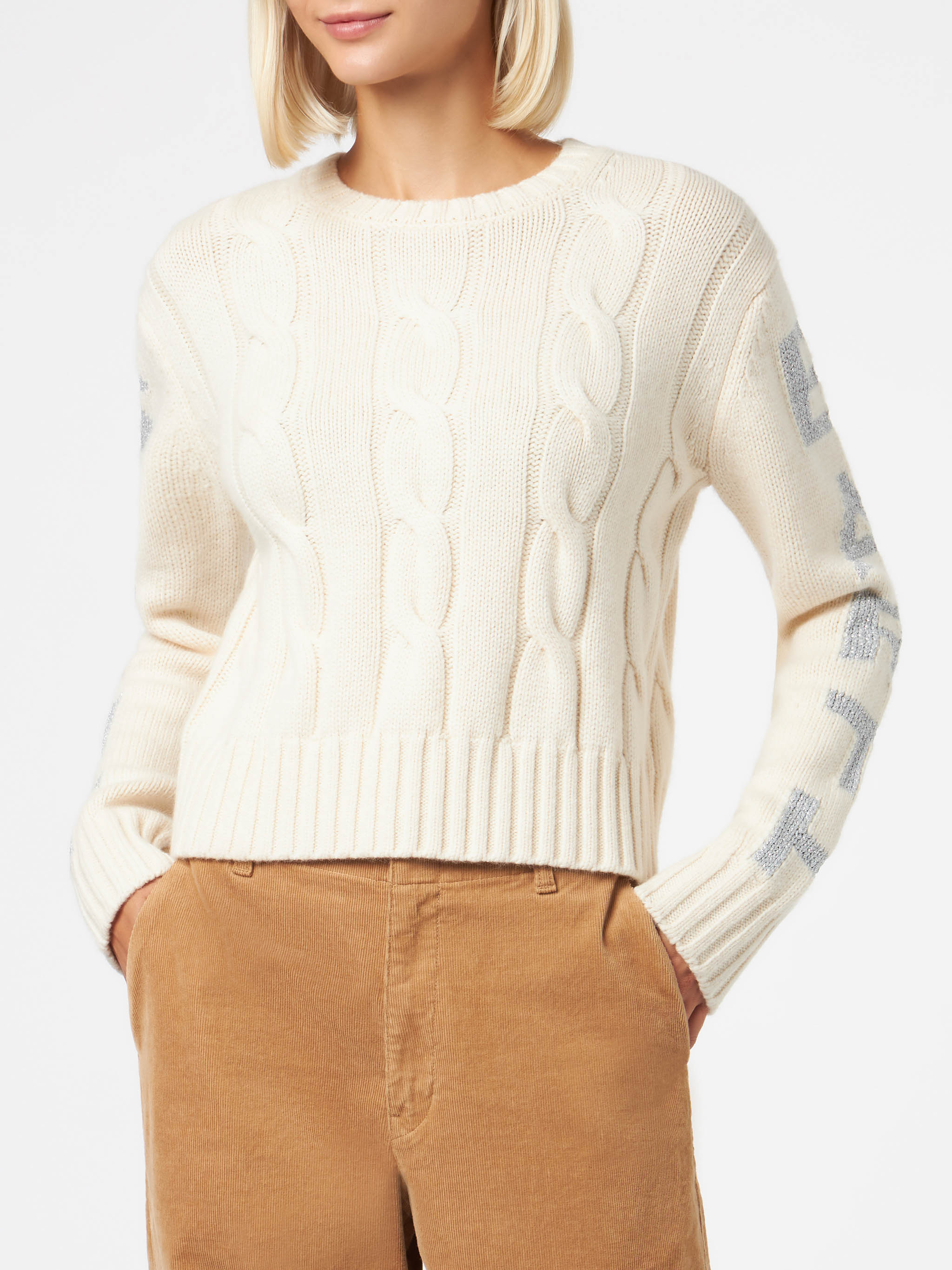 Hello Kitty Jacquard Sweater : Women Knitwear Fuchsia