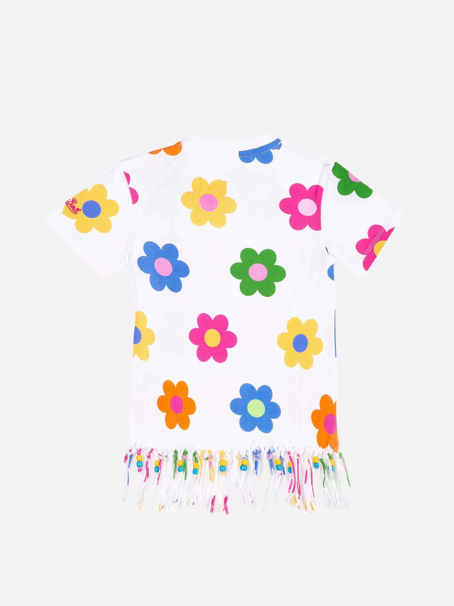 Girl cotton dress with fringes - MC2 Saint Barth