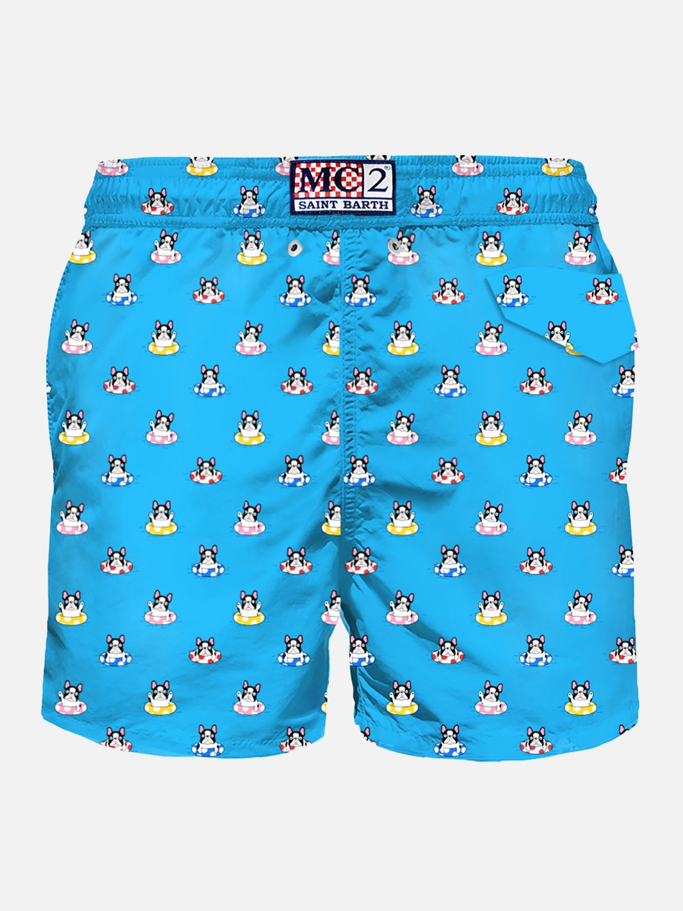 Man light fabric swim shorts with dog print - MC2 Saint Barth