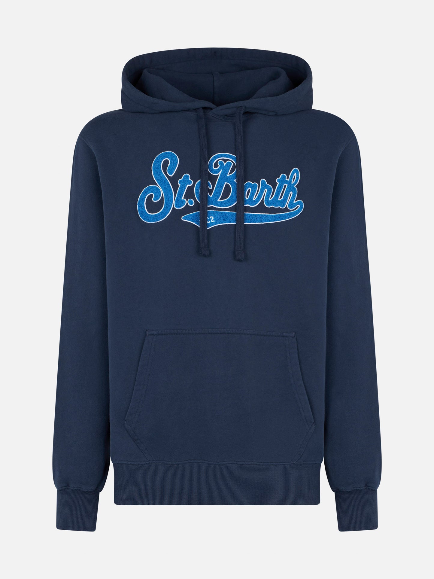 Man blue hoodie with St. Barth terry patch - MC2 Saint Barth