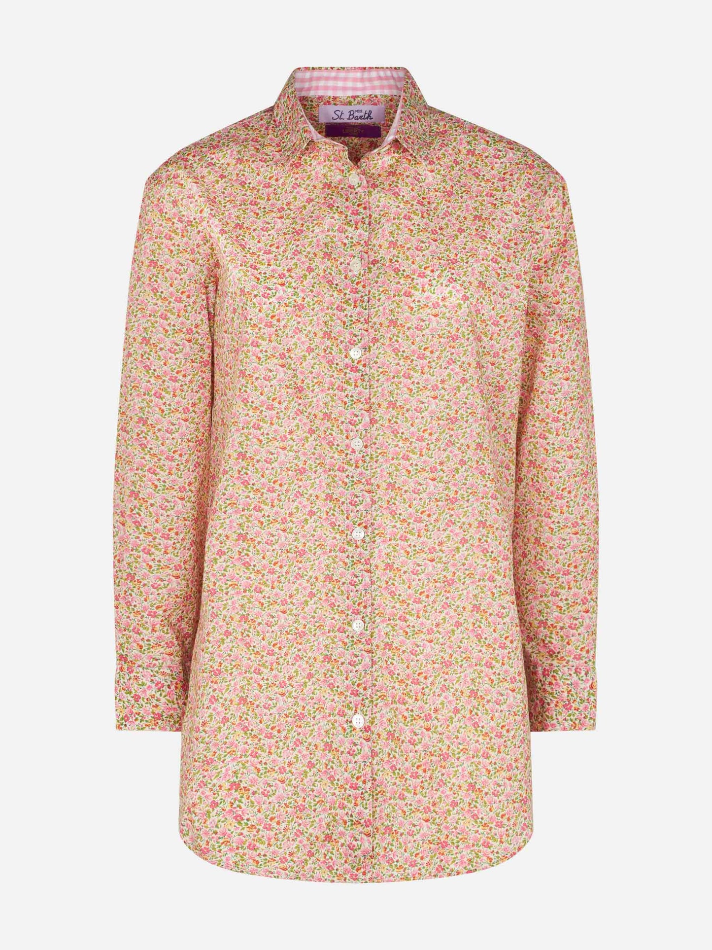 Woman Brigitte cotton shirt with flower print | Made with Liberty fabric - MC2 Saint Barth