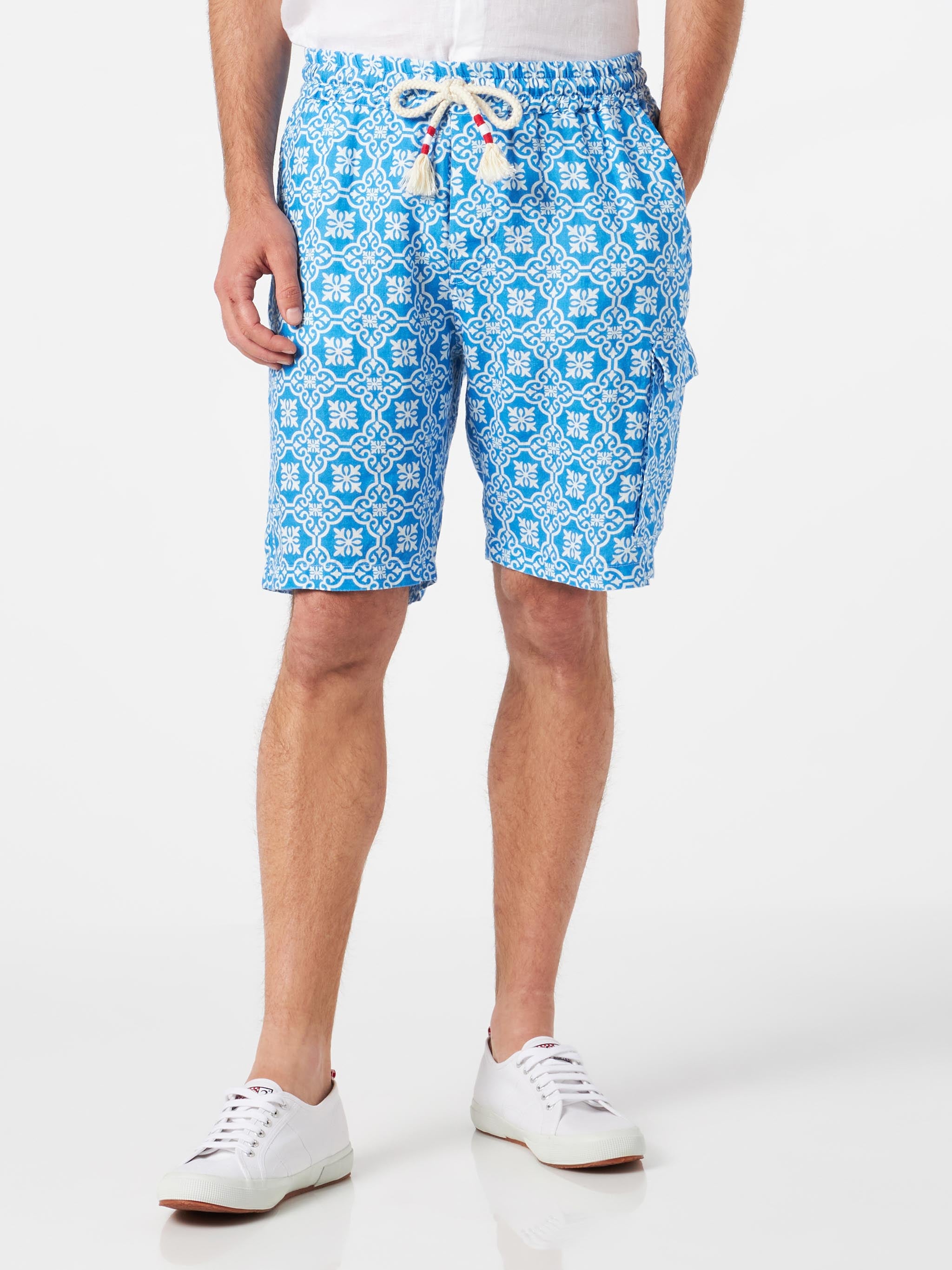 Baldinini Trend White Cotton Men Bermuda Short