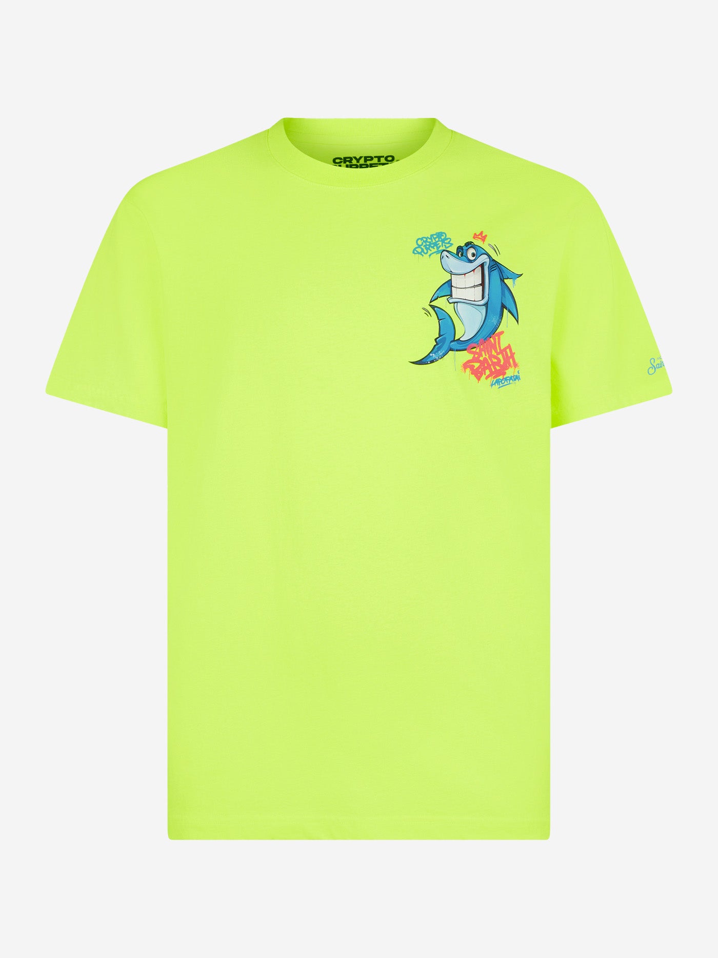 Man t-shirt with shark print | CRYPTO PUPPETS® SPECIAL EDITION - MC2 Saint Barth