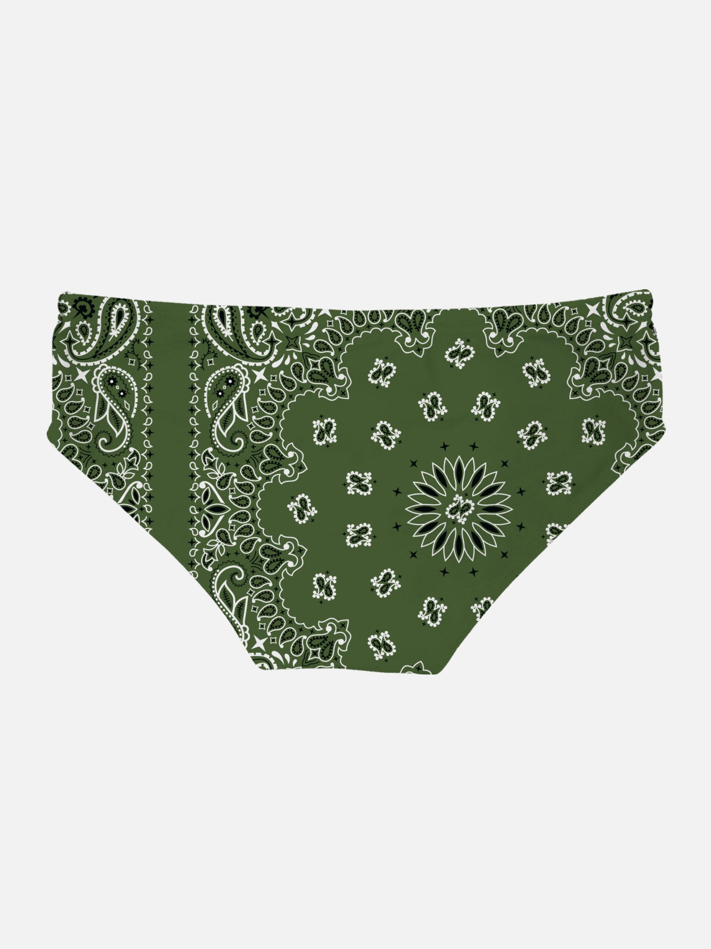 Man swim briefs with military green bandanna print - MC2 Saint Barth