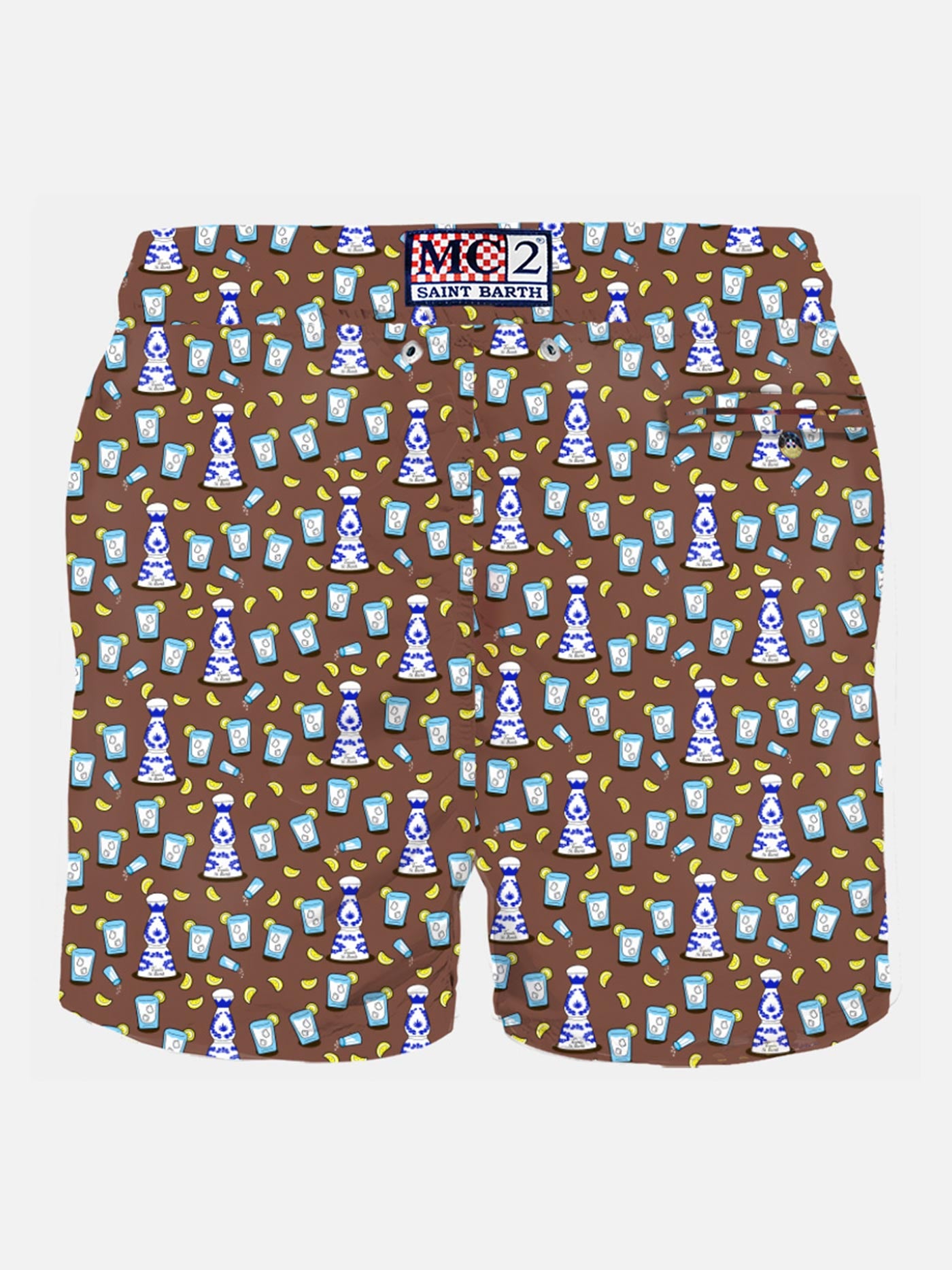 Man light fabric swim shorts with tequila print - MC2 Saint Barth