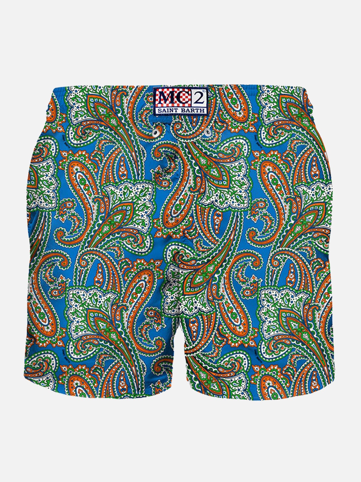 Man light fabric swim shorts with paisley print - MC2 Saint Barth