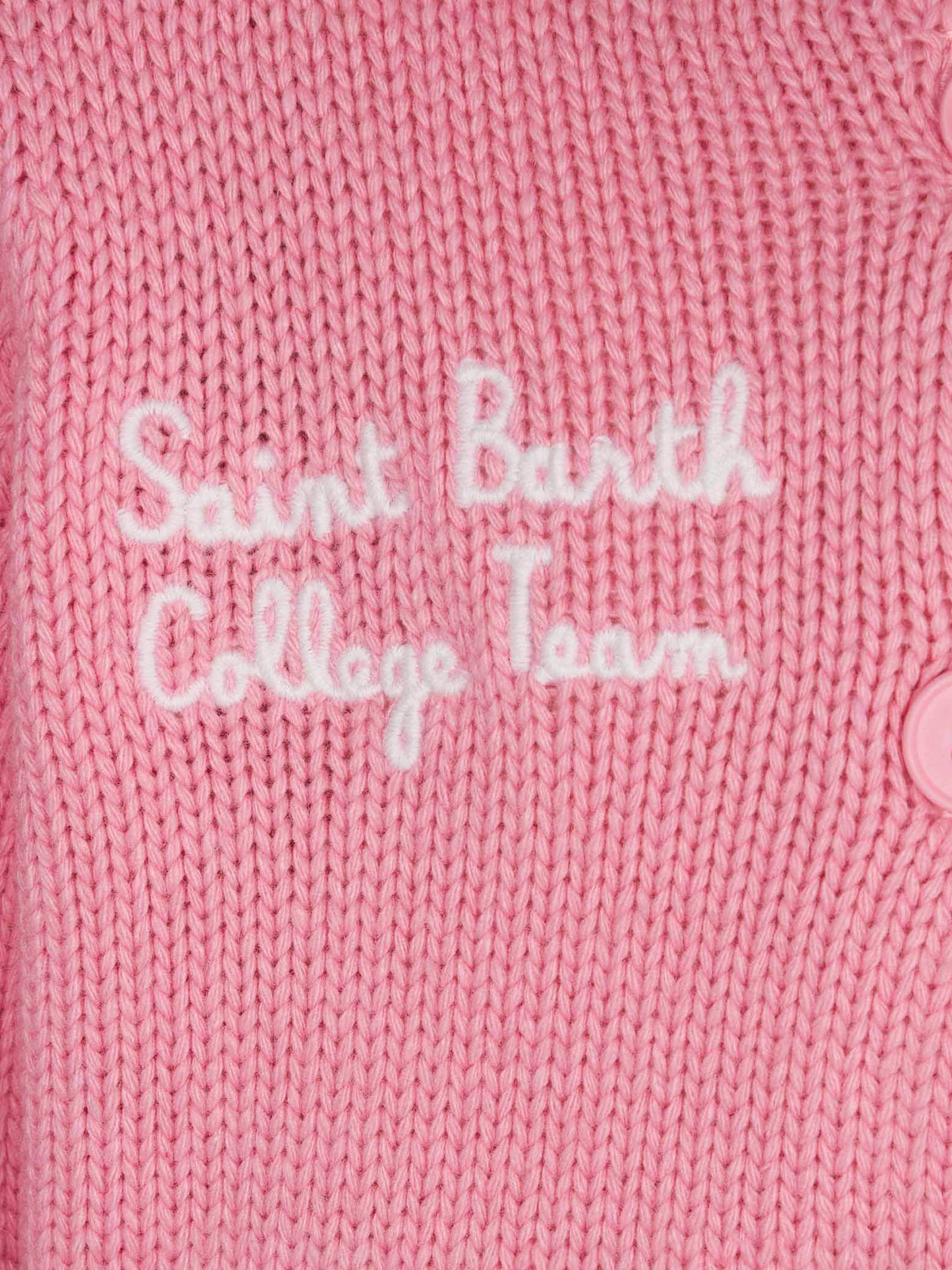 Girl pink college cardigan - MC2 Saint Barth