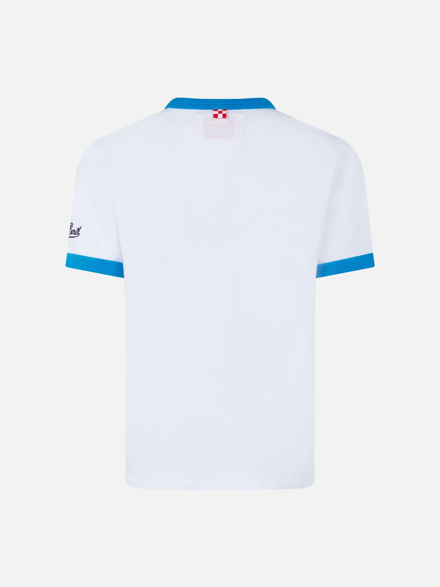 Boy cotton t-shirt with shark print - MC2 Saint Barth