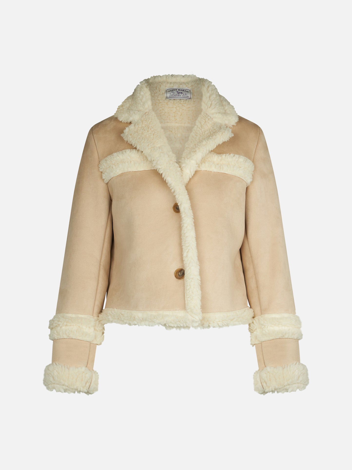 Woman short shearling-like jacket - MC2 Saint Barth