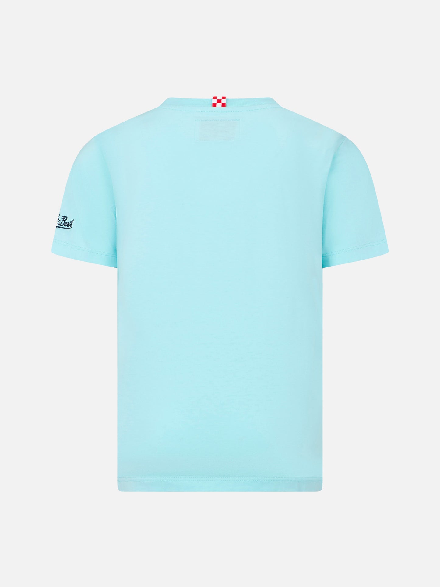 Boy cotton t-shirt with St. Barth postcard print - MC2 Saint Barth