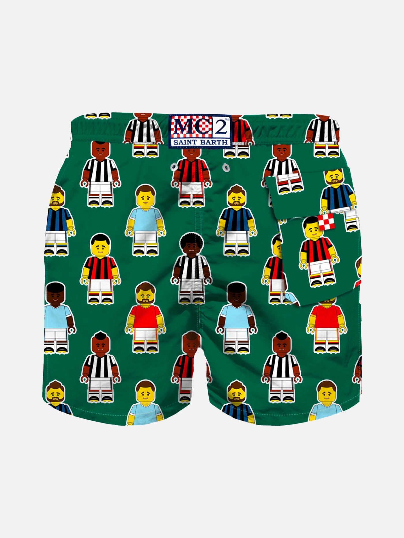 Boy swim shorts with football players print - MC2 Saint Barth