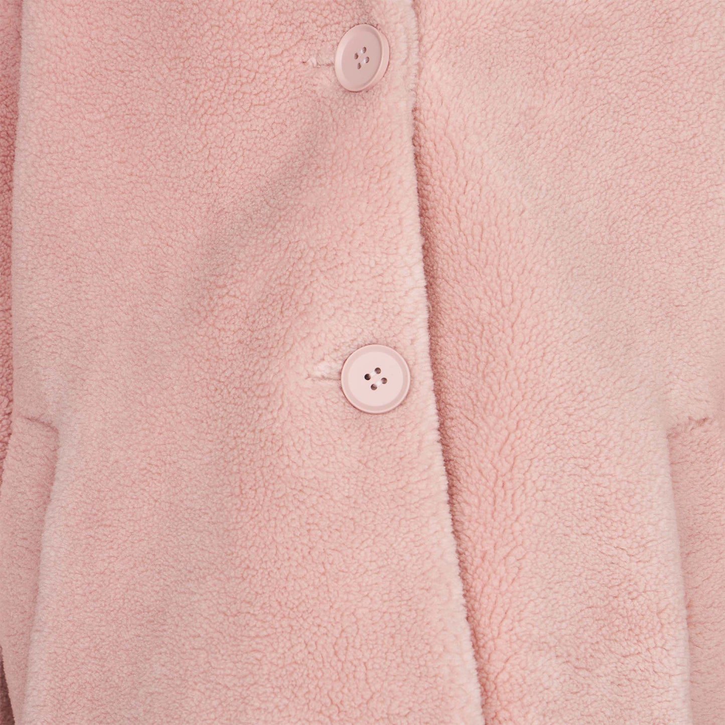 Girl coat pink teddy fabric - MC2 Saint Barth