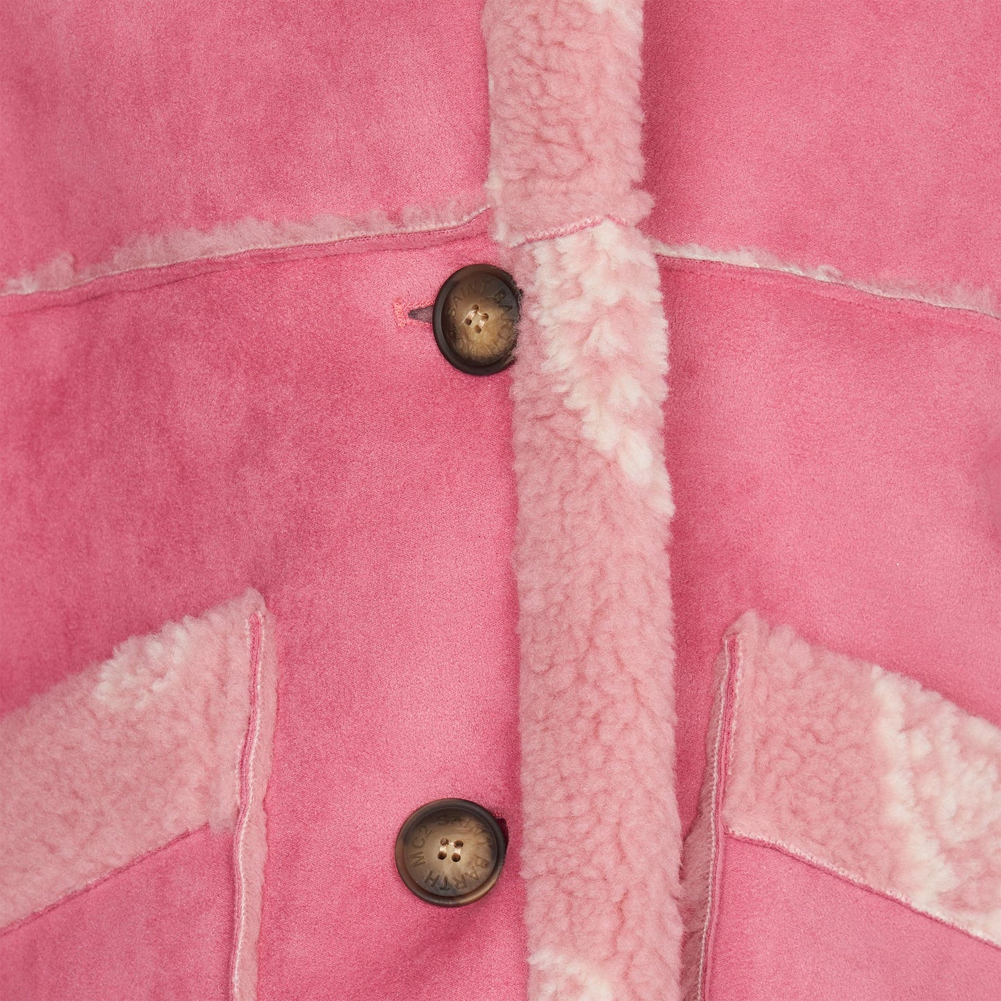 Girl shearling jacket with paisley print - MC2 Saint Barth