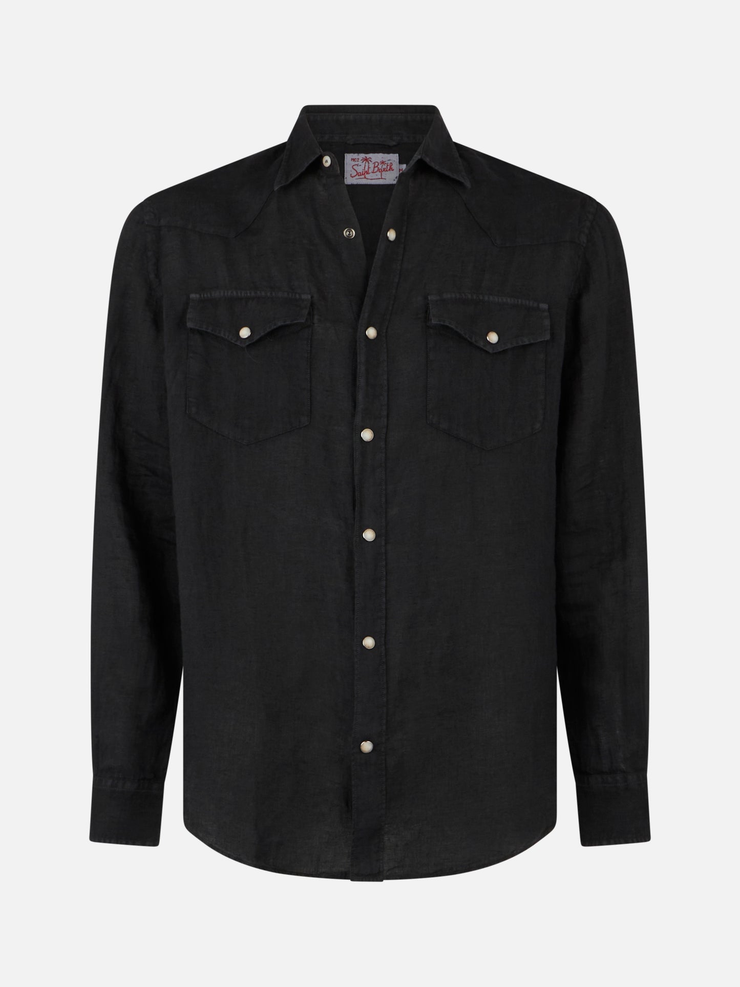 Man black linen shirt - MC2 Saint Barth