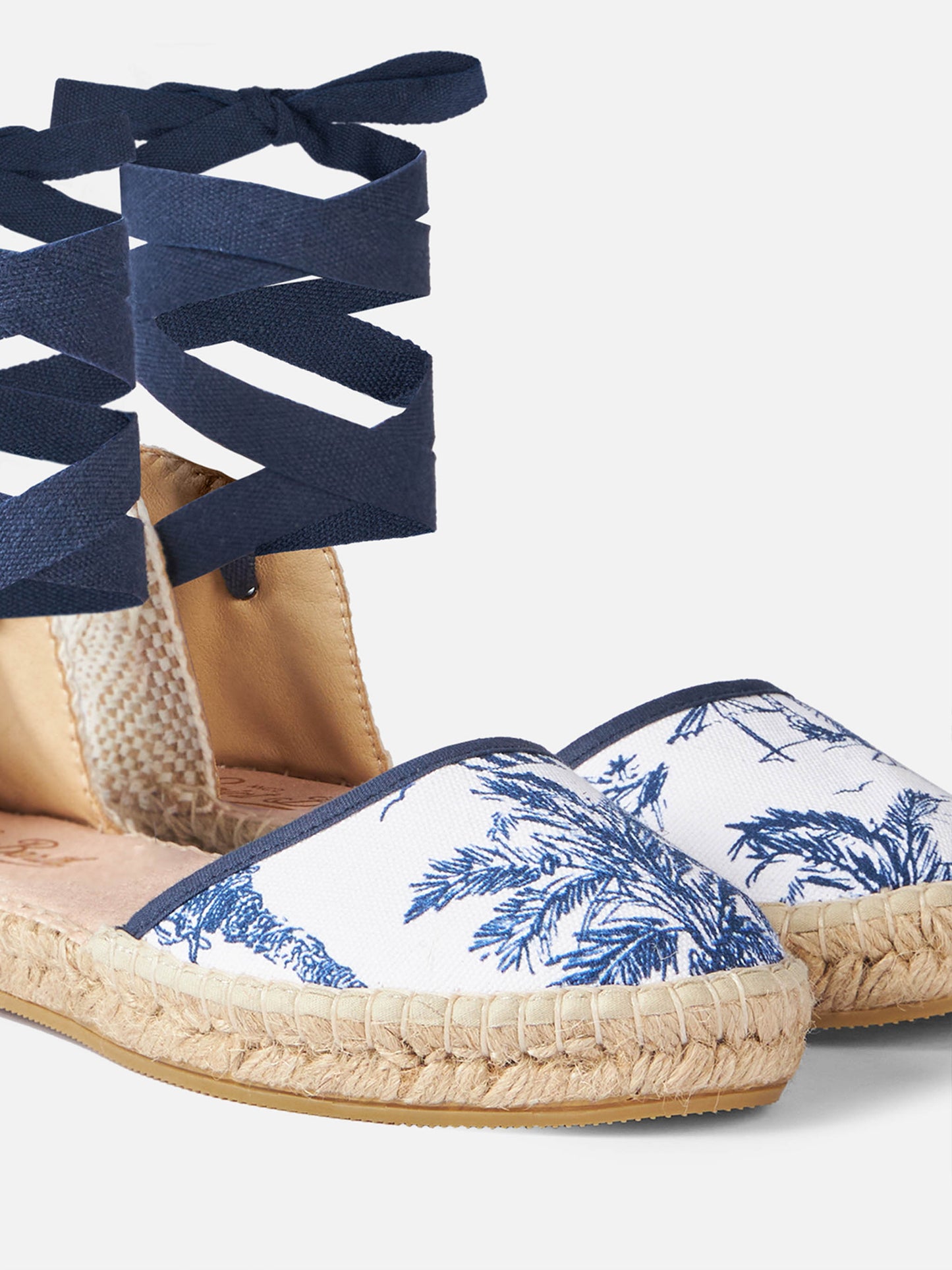 Flat espadrillas with toile de jouy print - MC2 Saint Barth