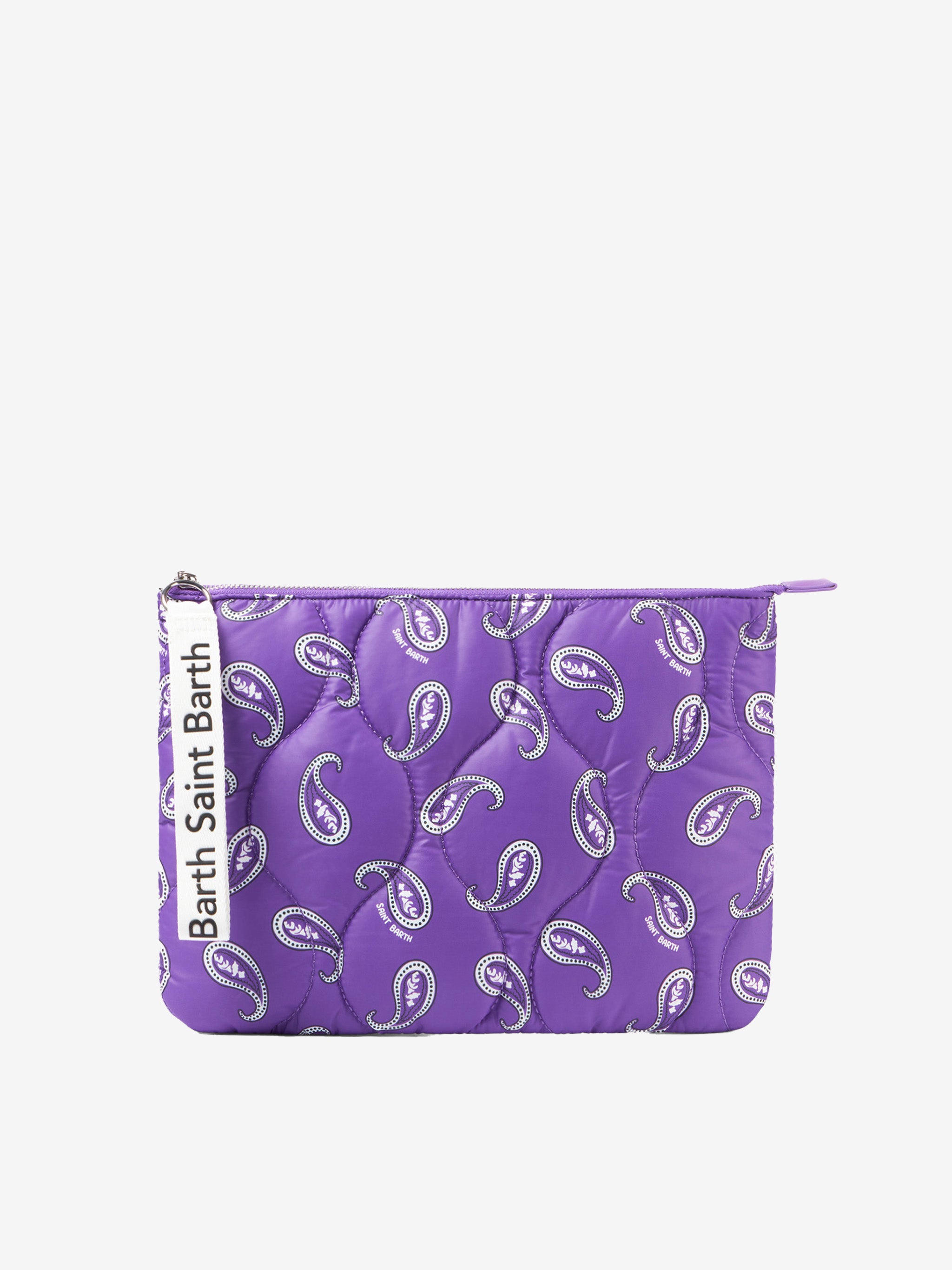 Tessuto Con Stampa Paisley Viola: 100% Cotone - Foto 5